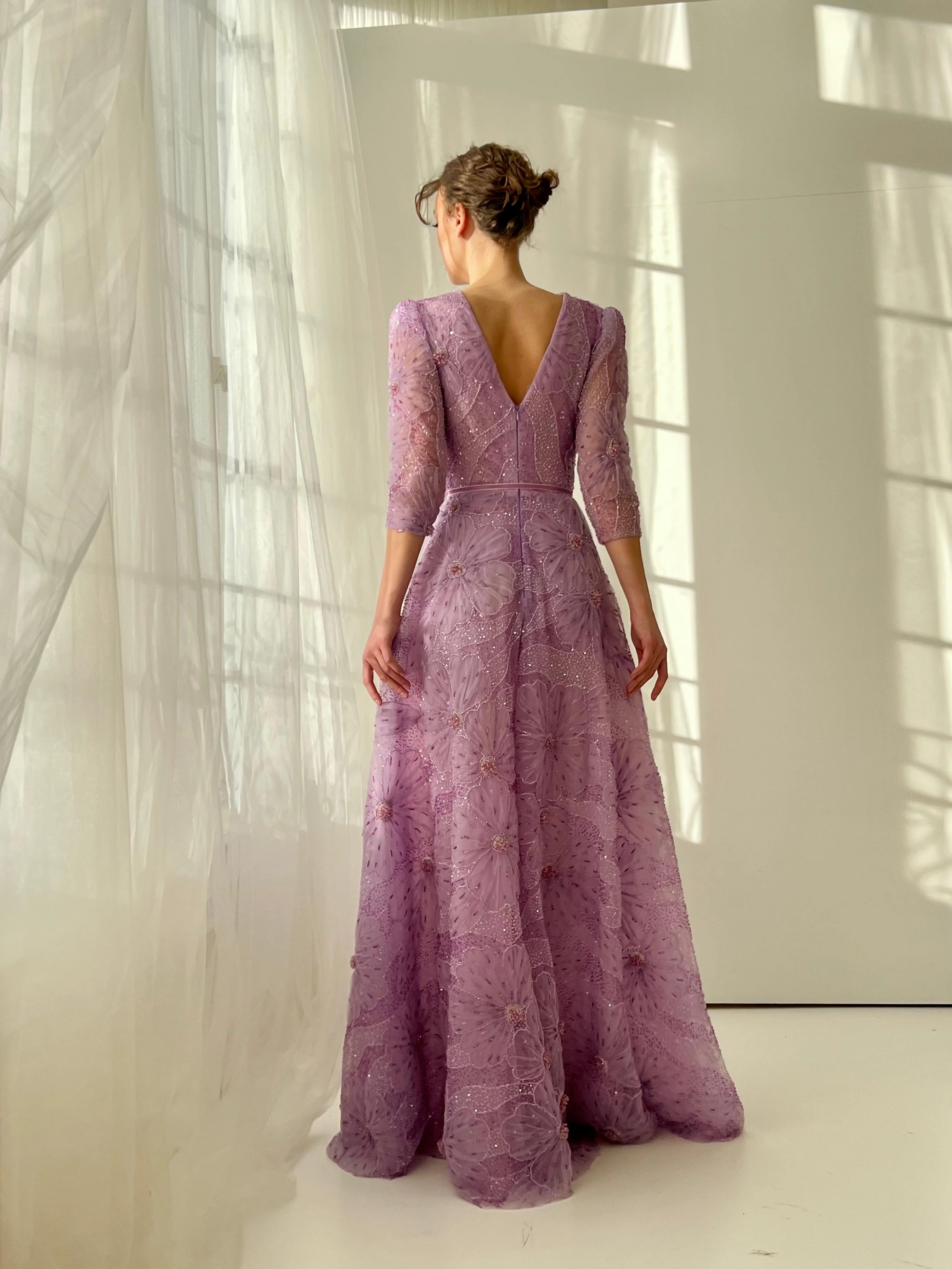 Lilac Cascade Gown - Image 3