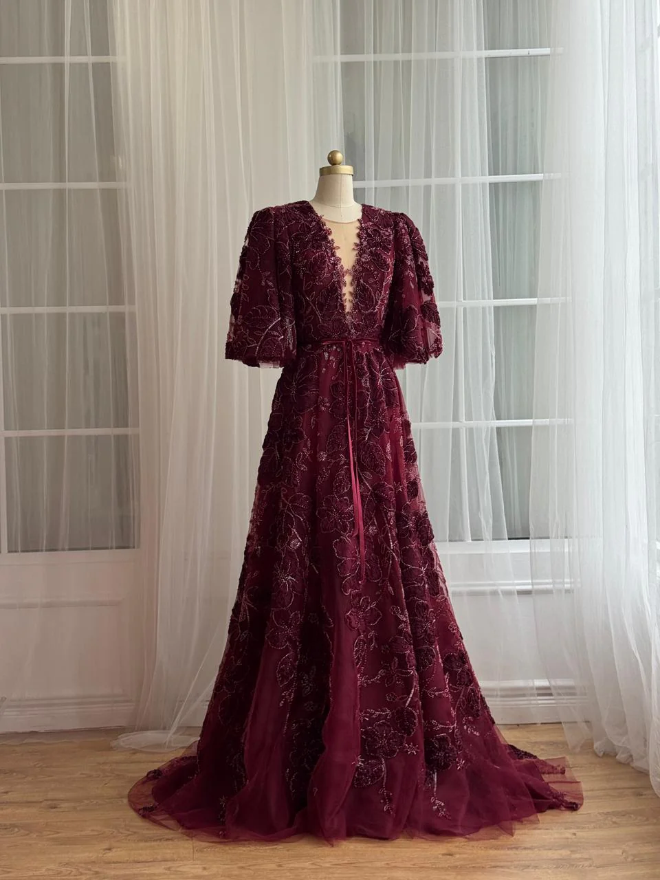 Maroon Berry Gown