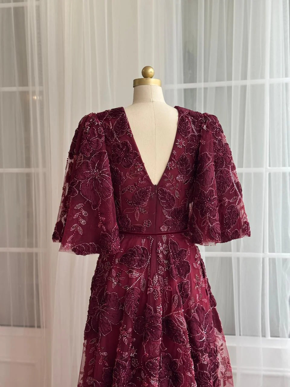 Maroon Berry Gown - Image 3