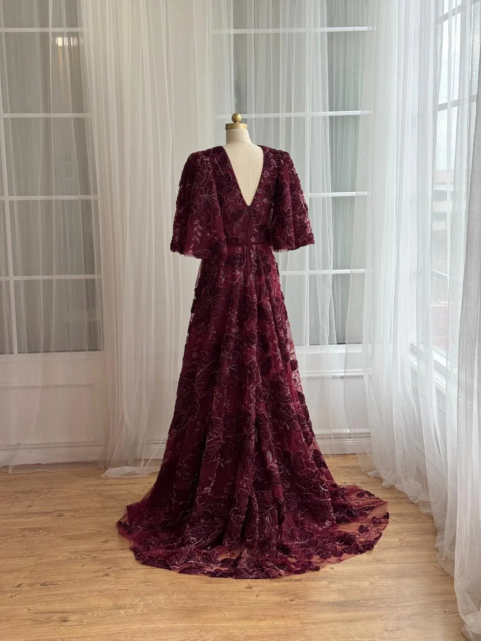 Maroon Berry Gown - Image 4