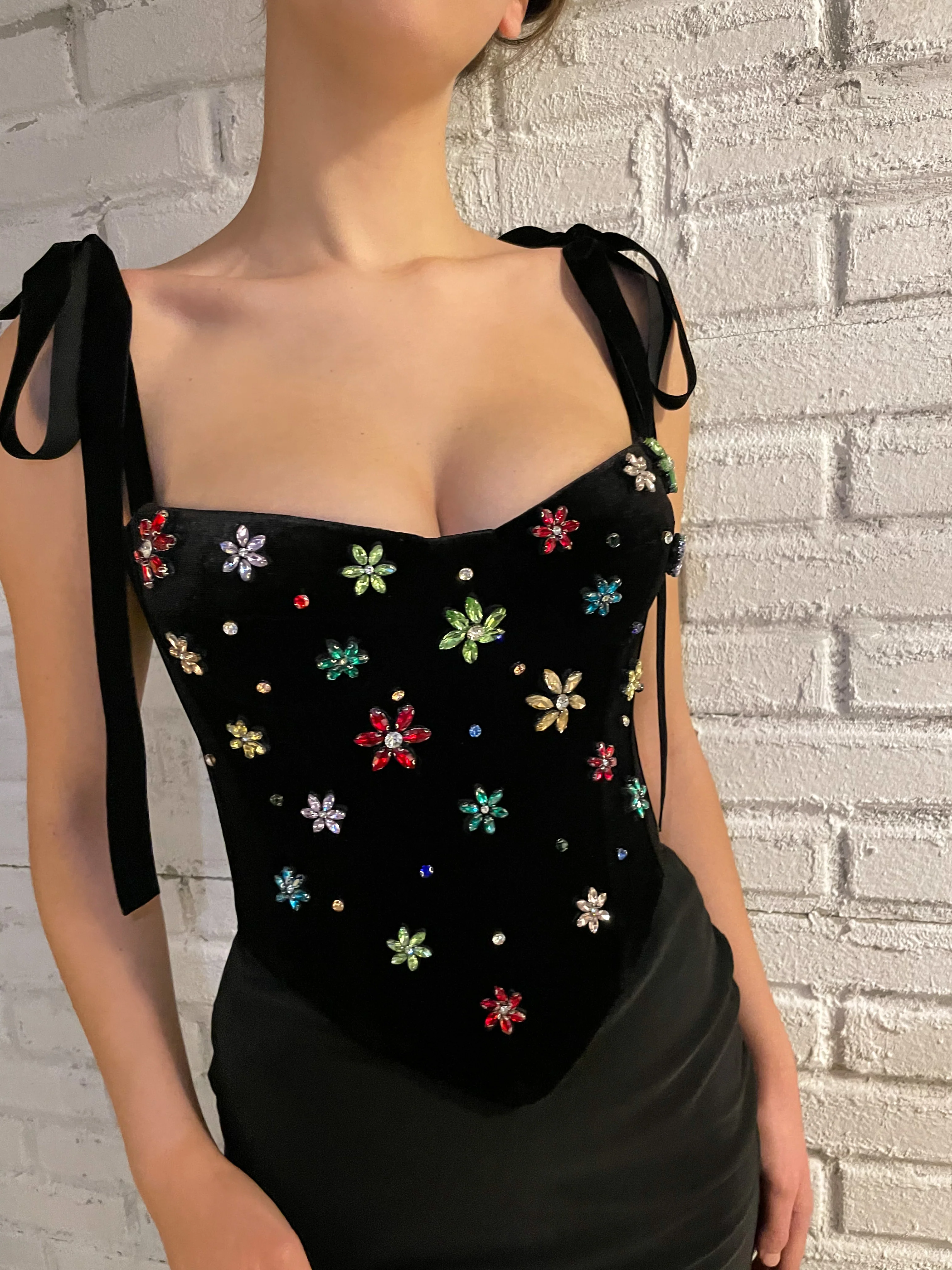 Midnight Blossom Corset