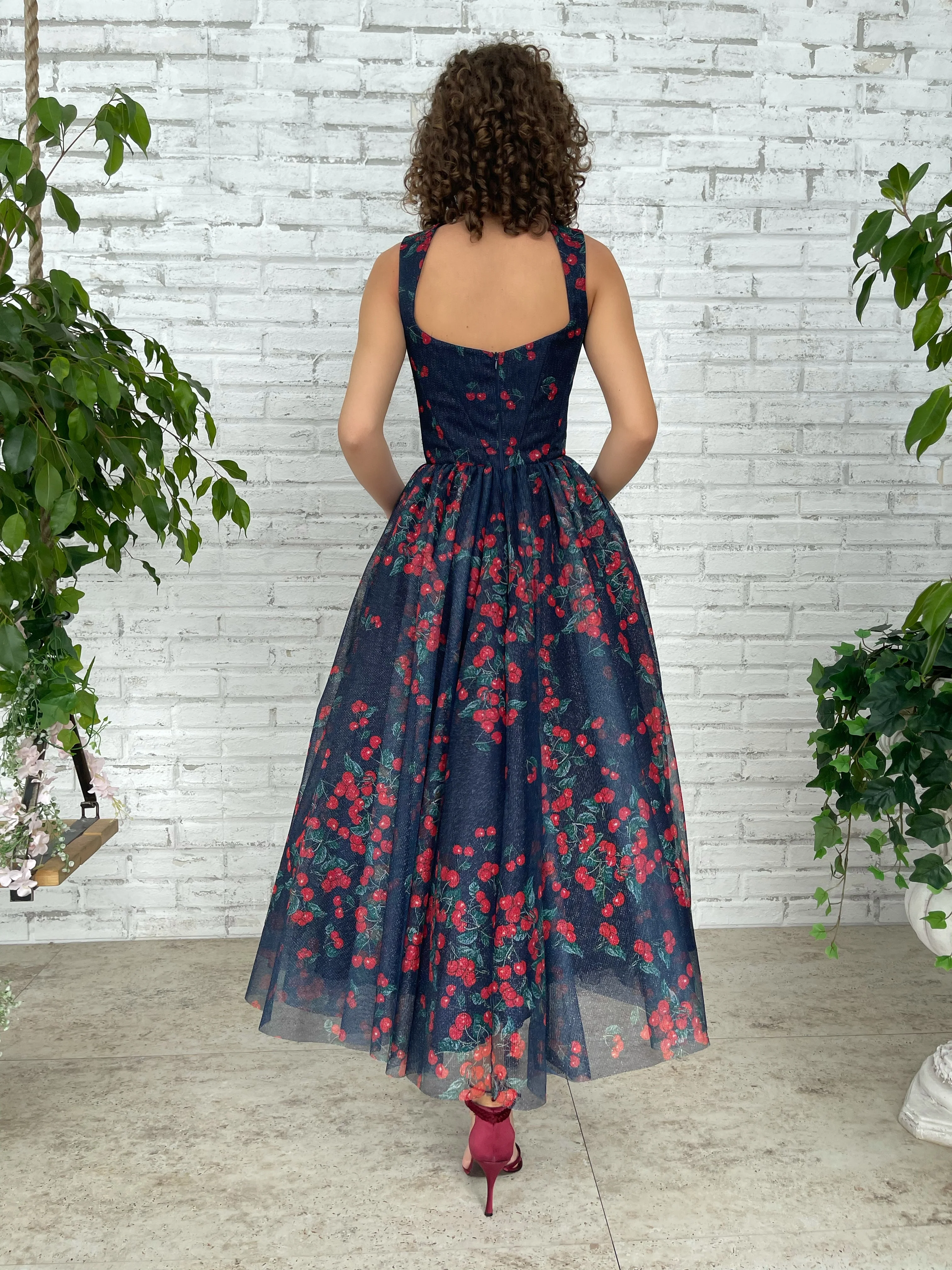 Midnight Cherry Dress - Image 6