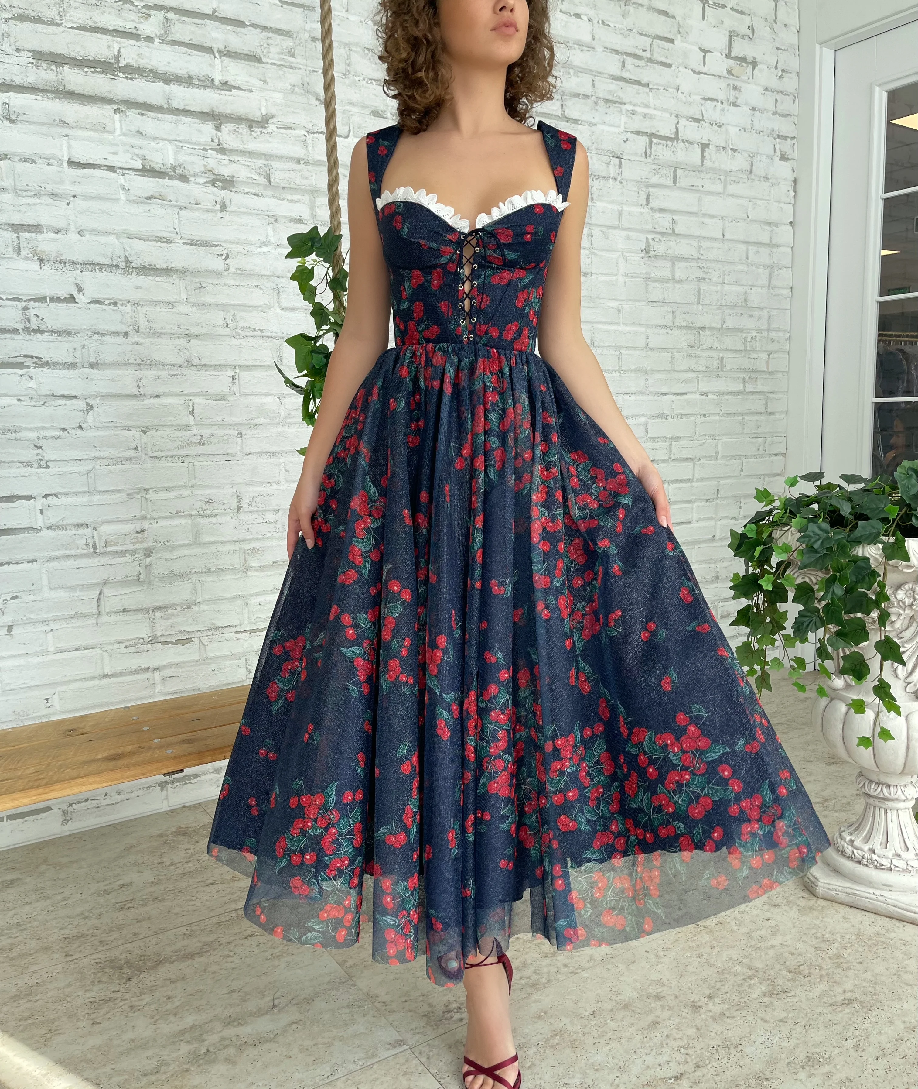 Midnight Cherry Dress - Image 7