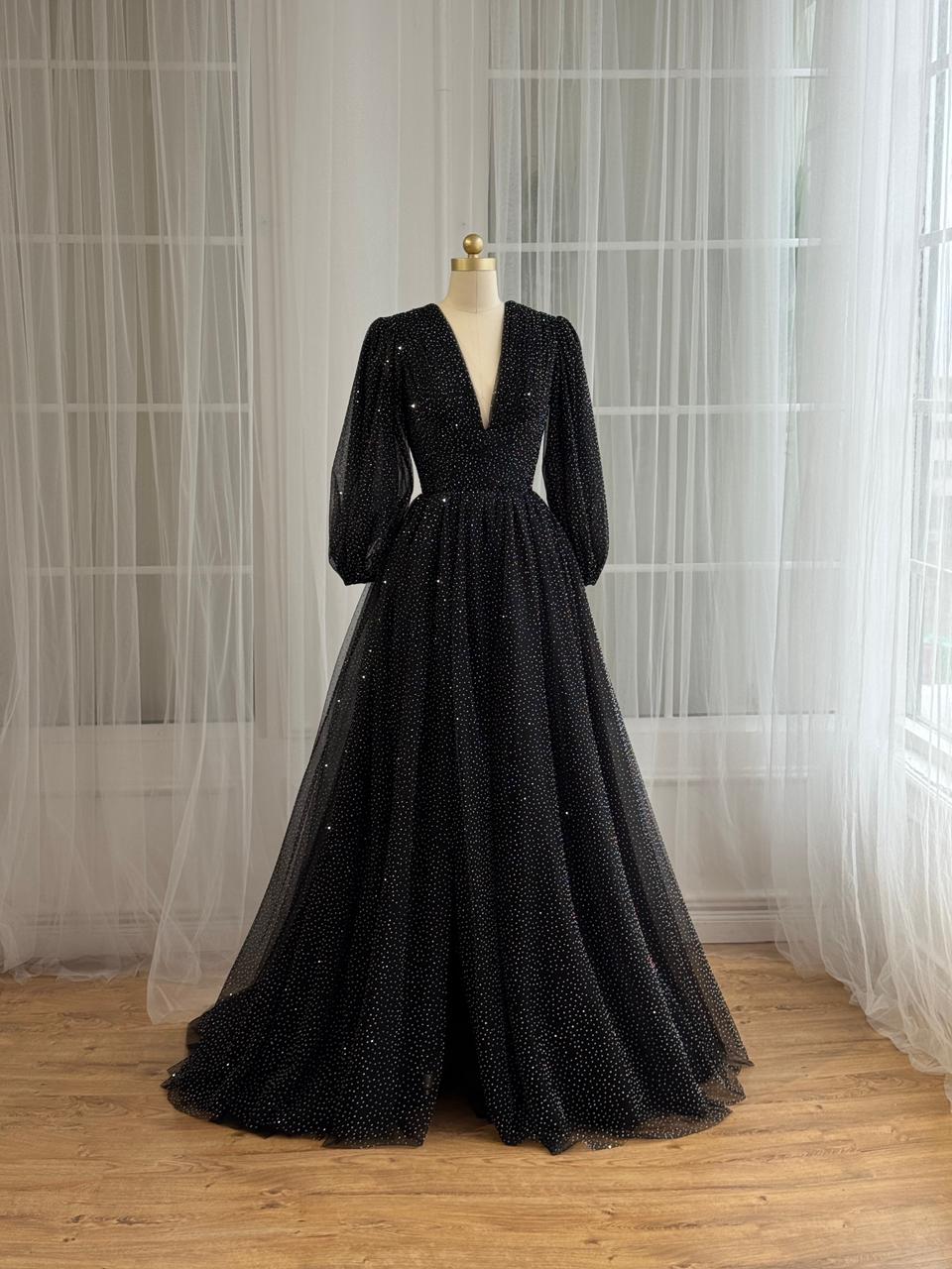 Midnight Crystal Gown