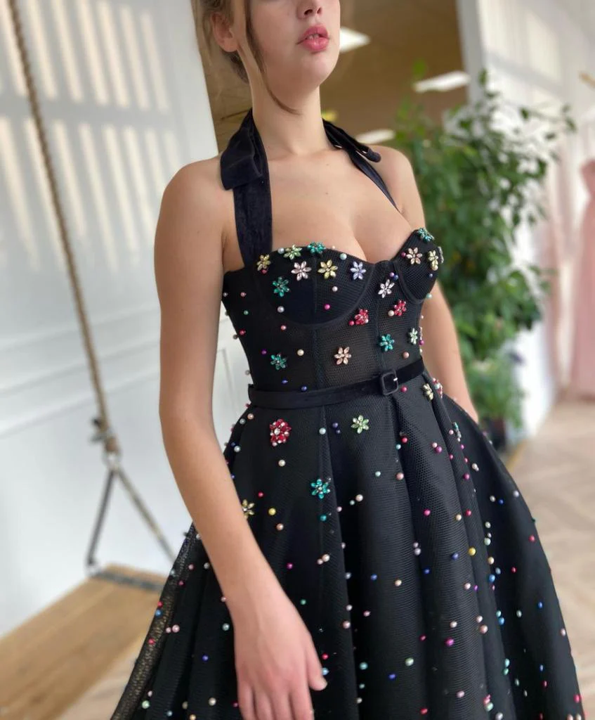 Midnight Embroidered Dress