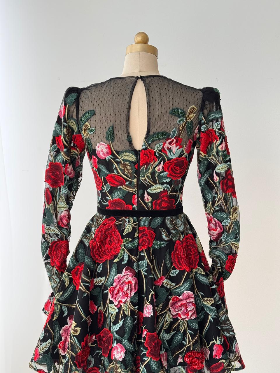 Midnight Rose Mini Dress - Image 3