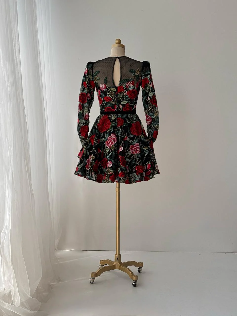 Midnight Rose Mini Dress - Image 4