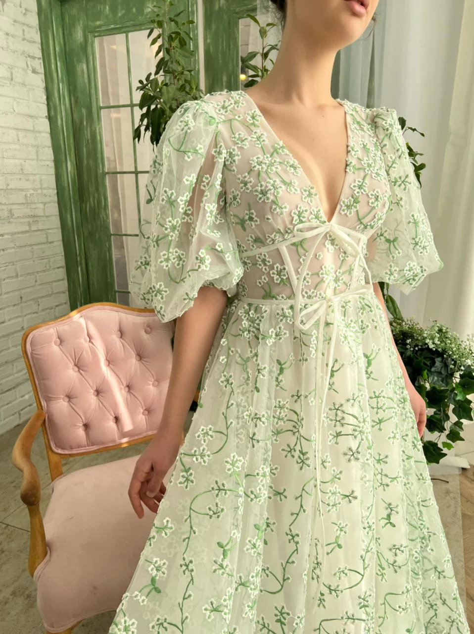 Mint Camelia Gown - Image 3