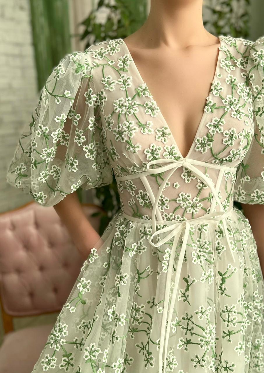 Mint Camelia Gown - Image 4