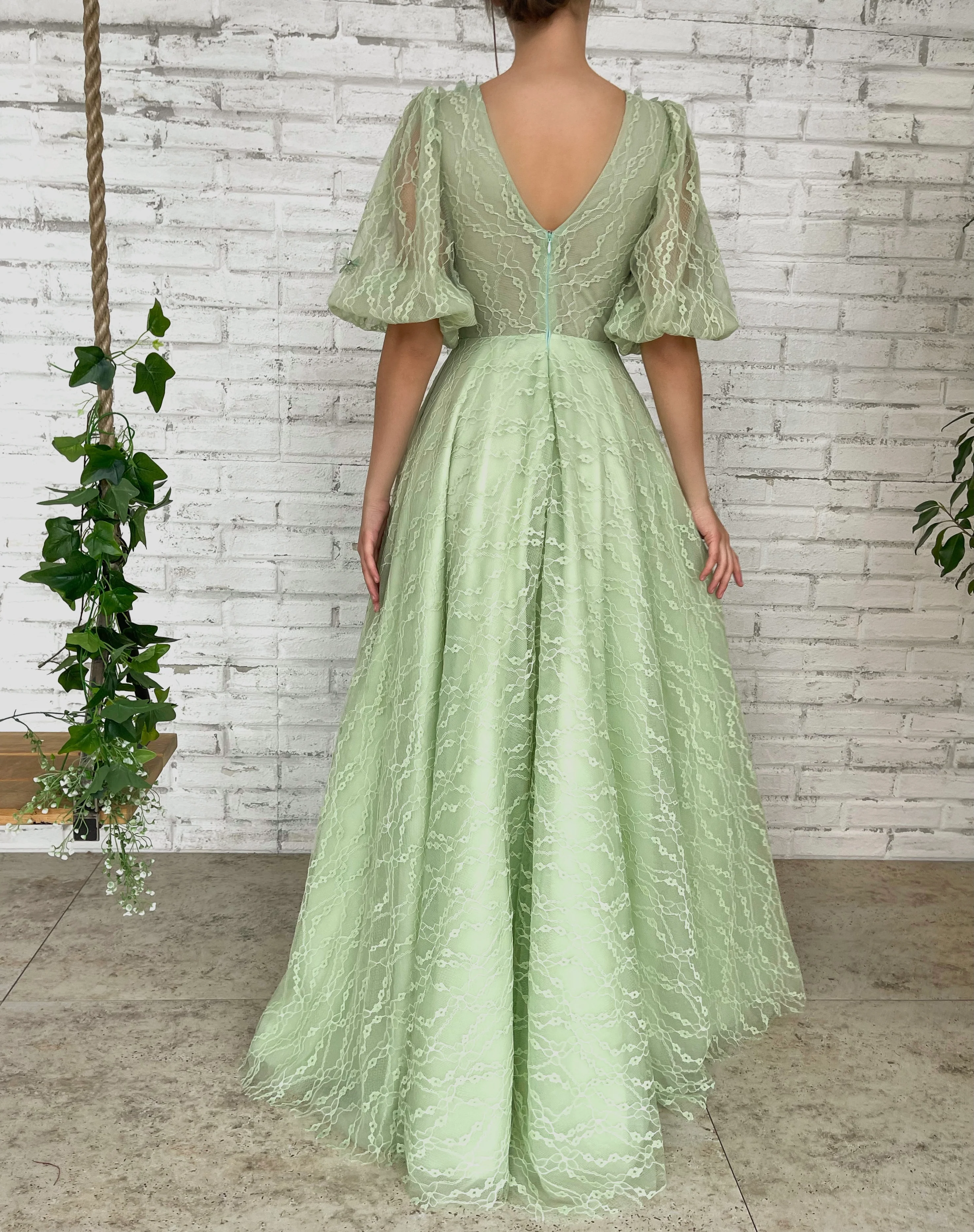 Mint Tea Gown - Image 6