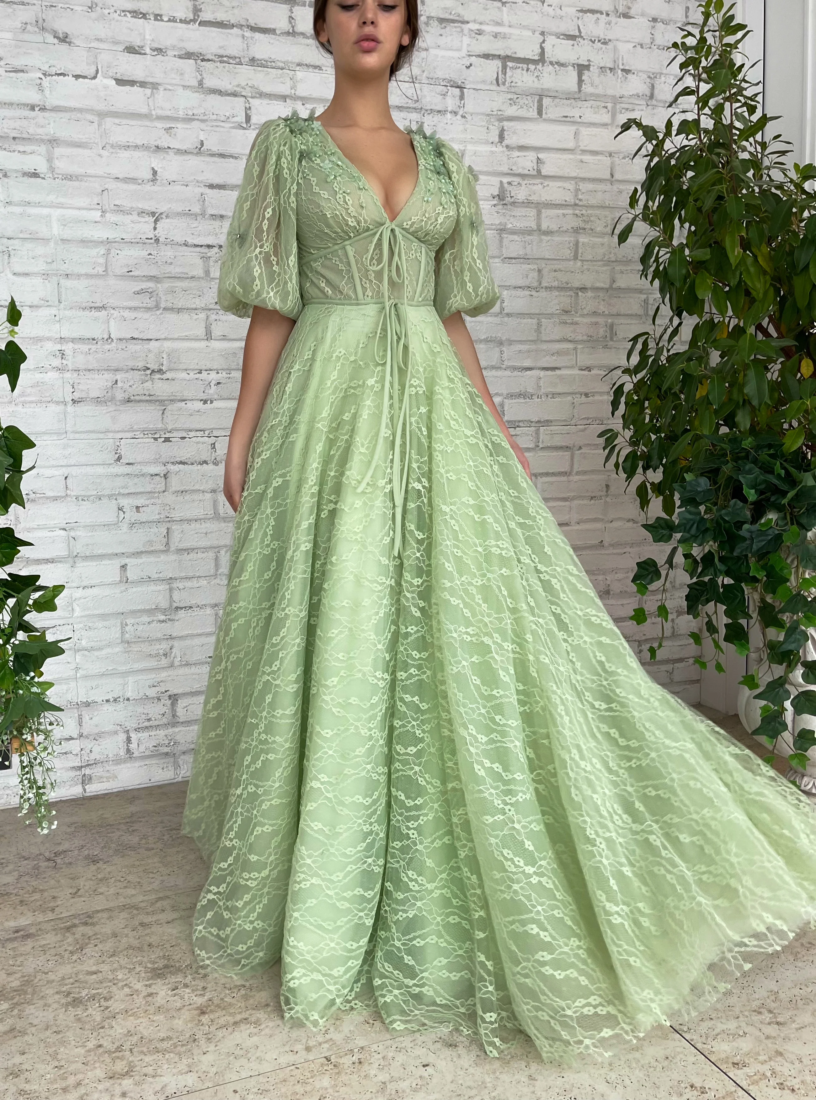 Mint Tea Gown - Image 7