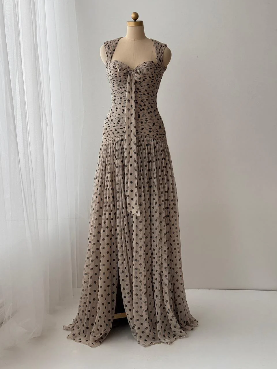 Mocha Polka Gown