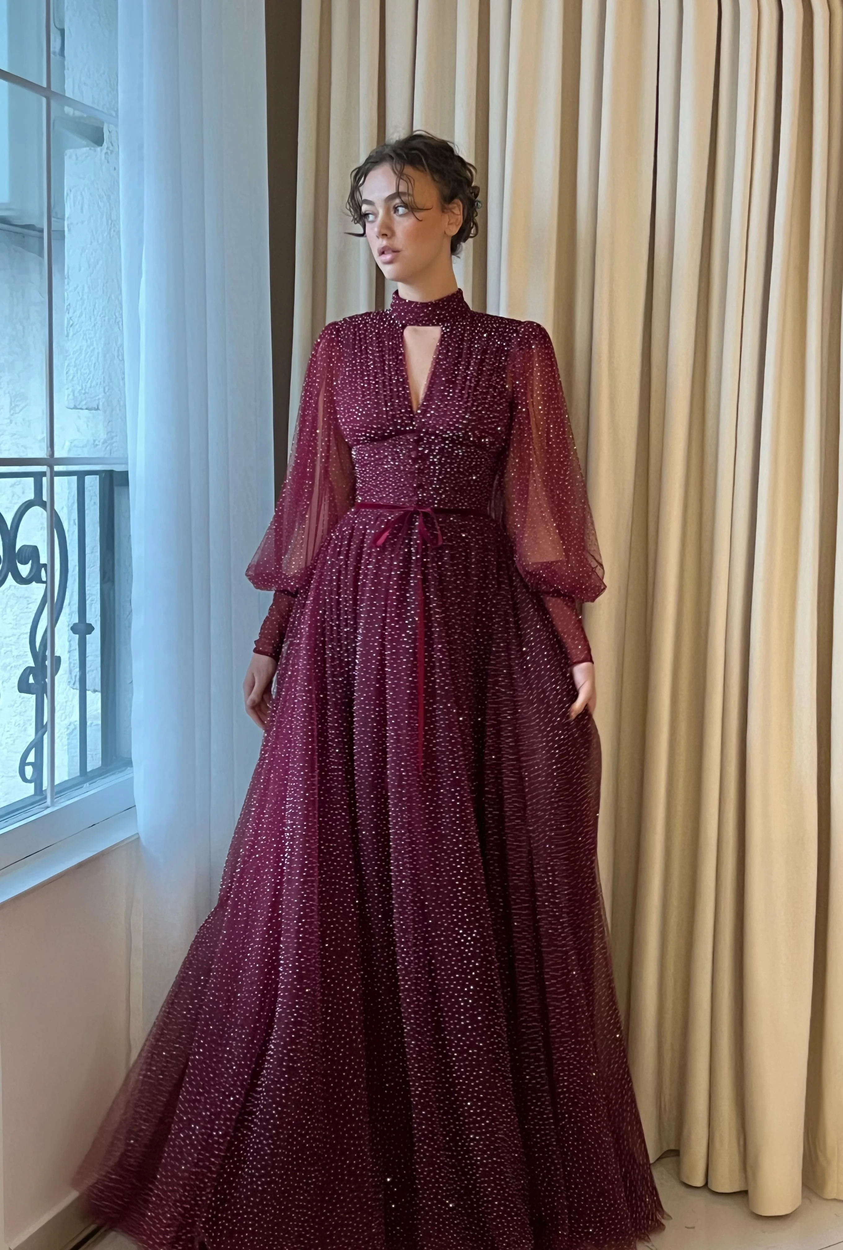 Mulberry Dot Gown - Image 2