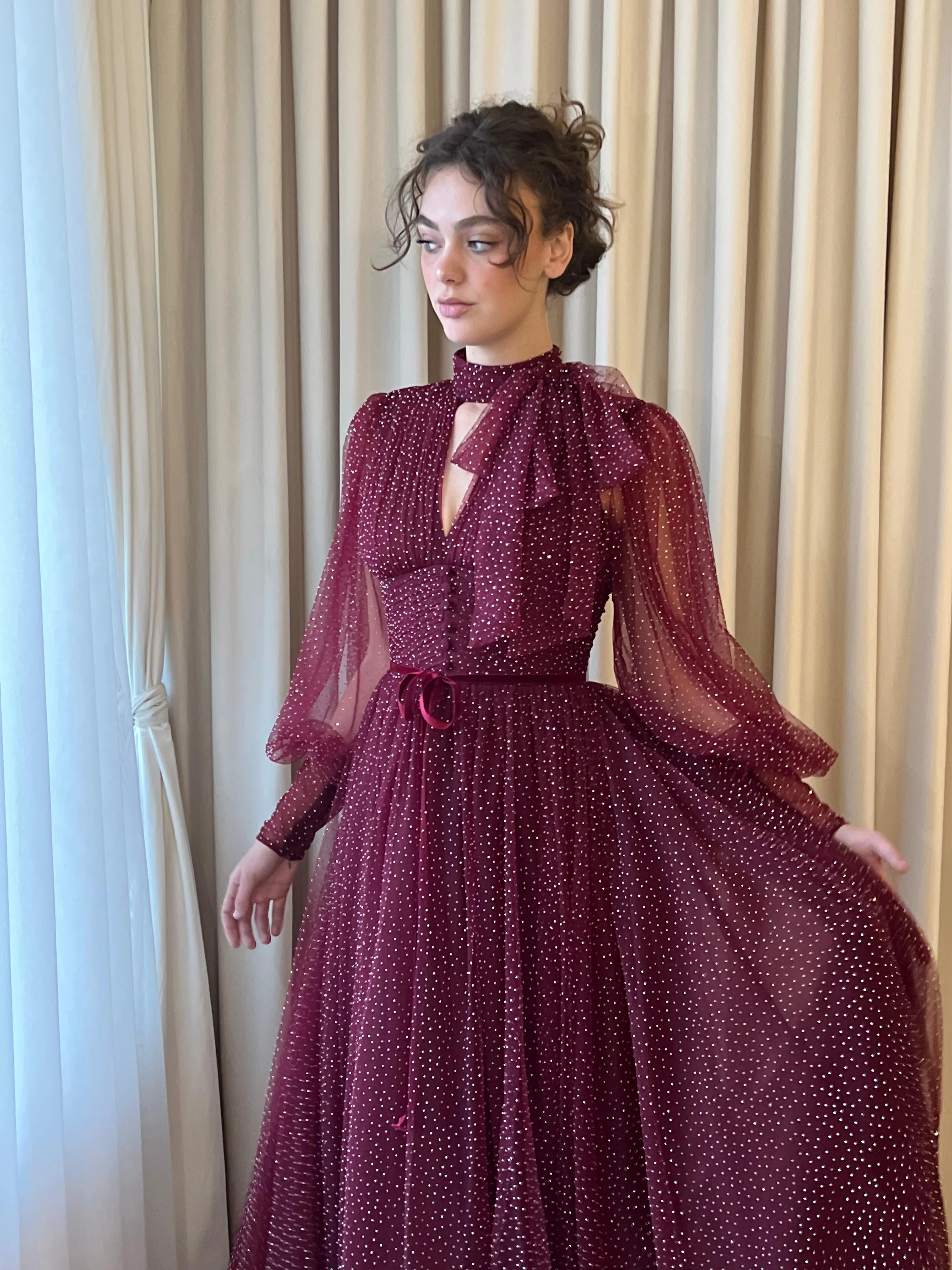 Mulberry Dot Gown - Image 3