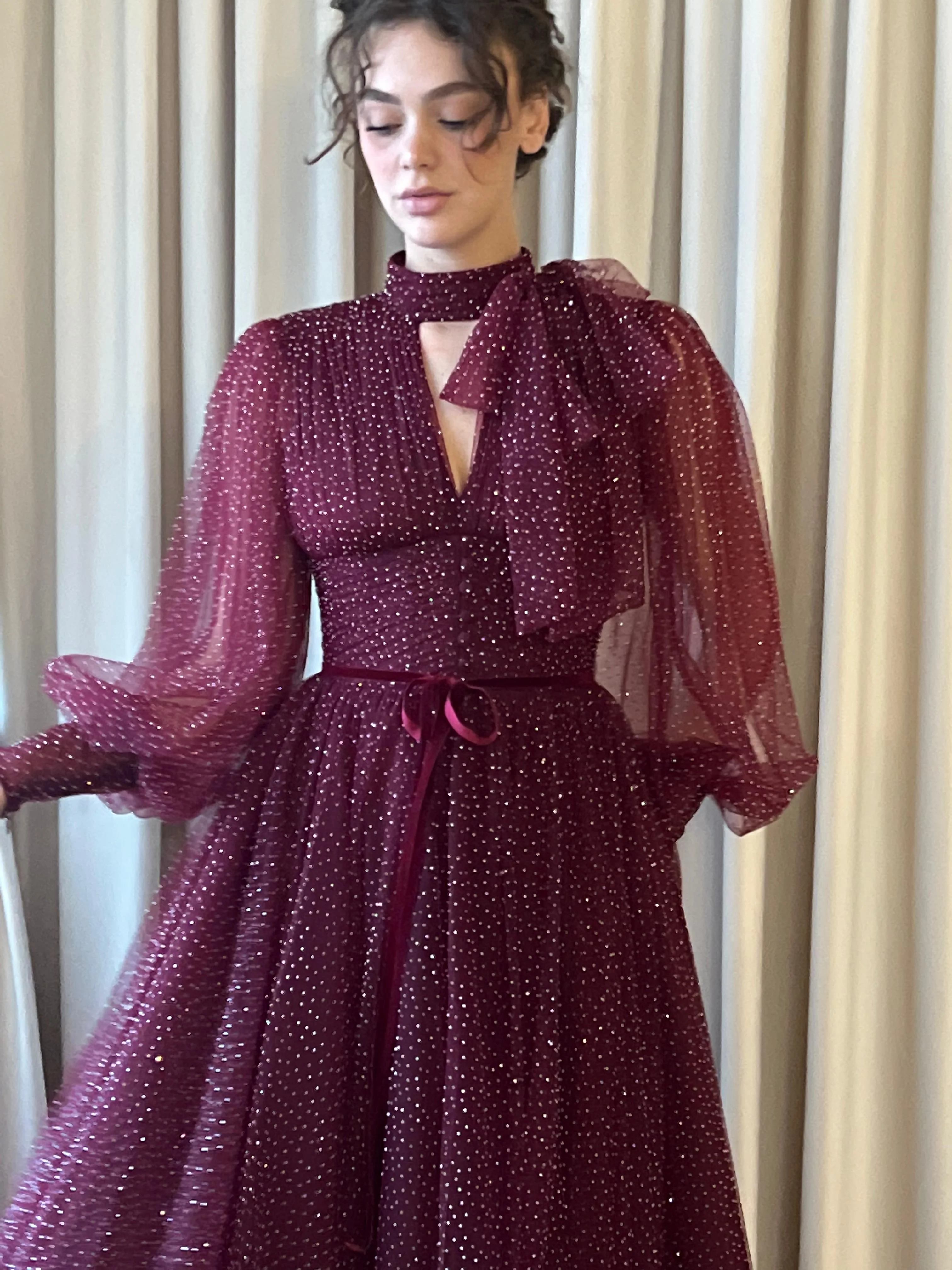 Mulberry Dot Gown - Image 4