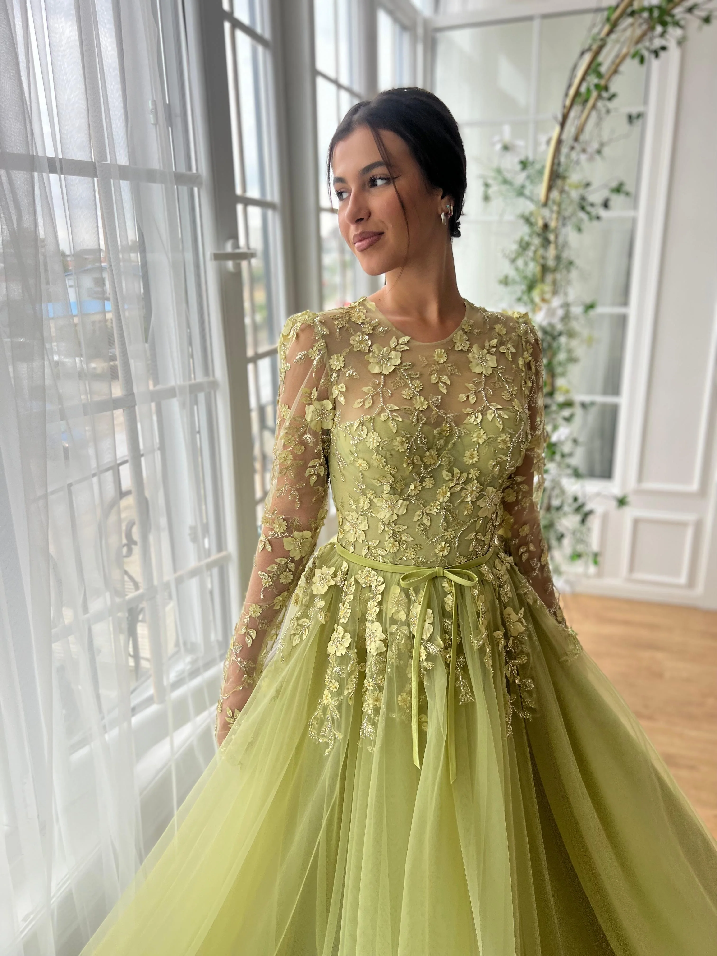 Olive Bloom Gown - Image 4