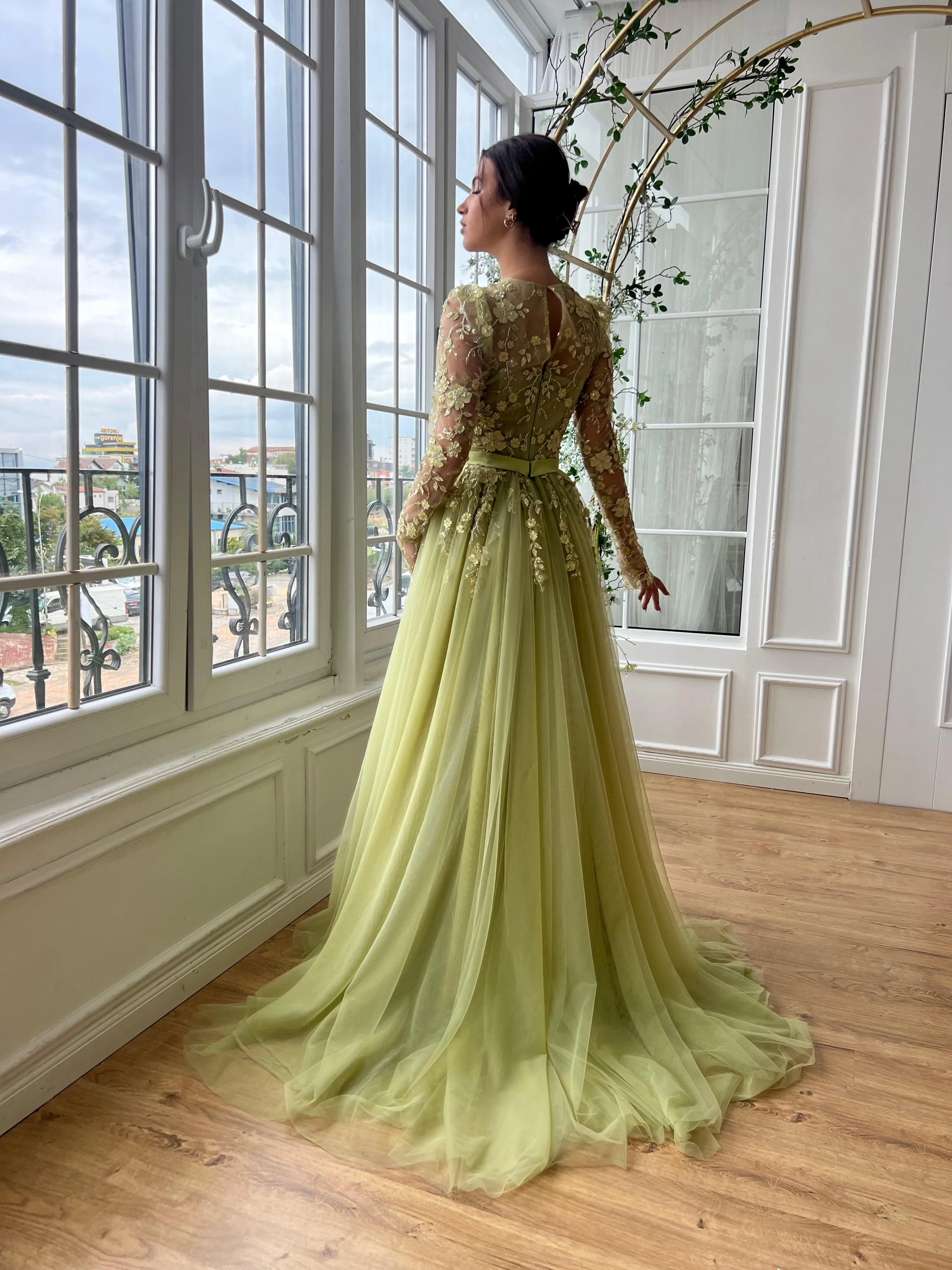 Olive Bloom Gown - Image 5