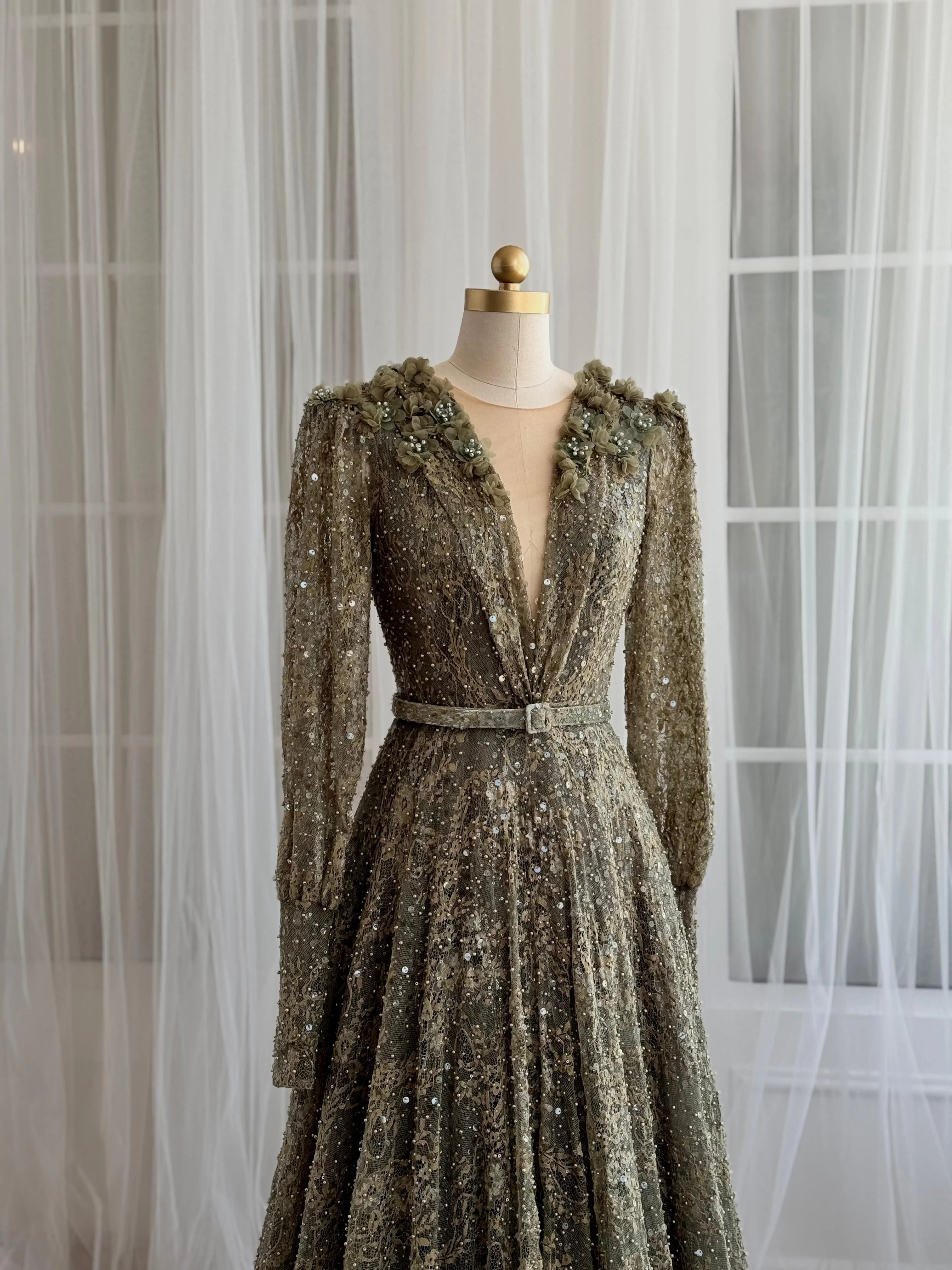 Olive Bosque Gown - Image 2