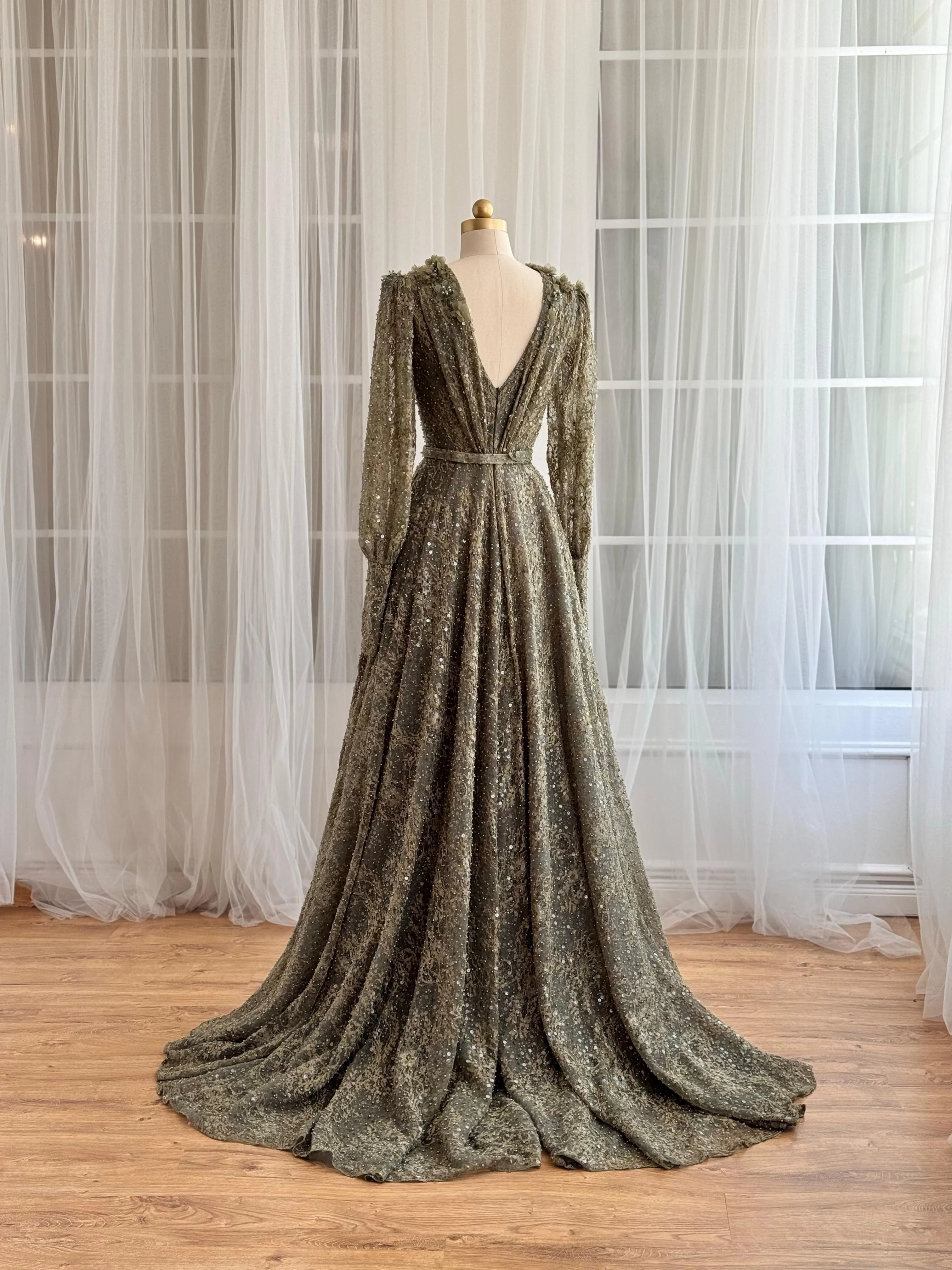 Olive Bosque Gown - Image 3