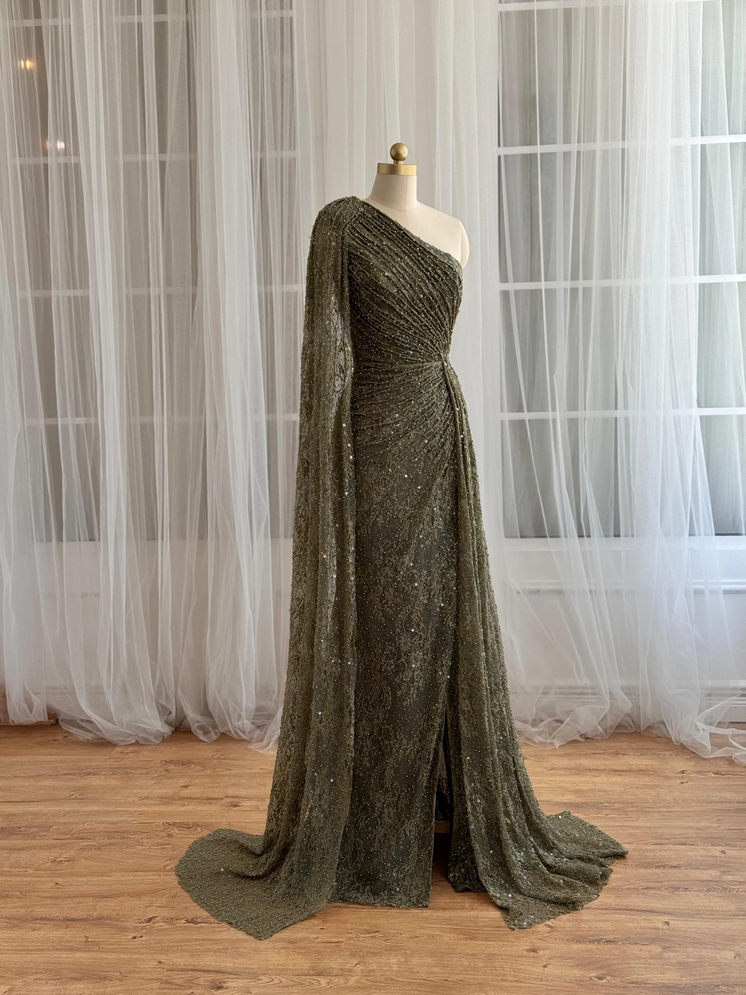Olive Bosque Mermaid Dress