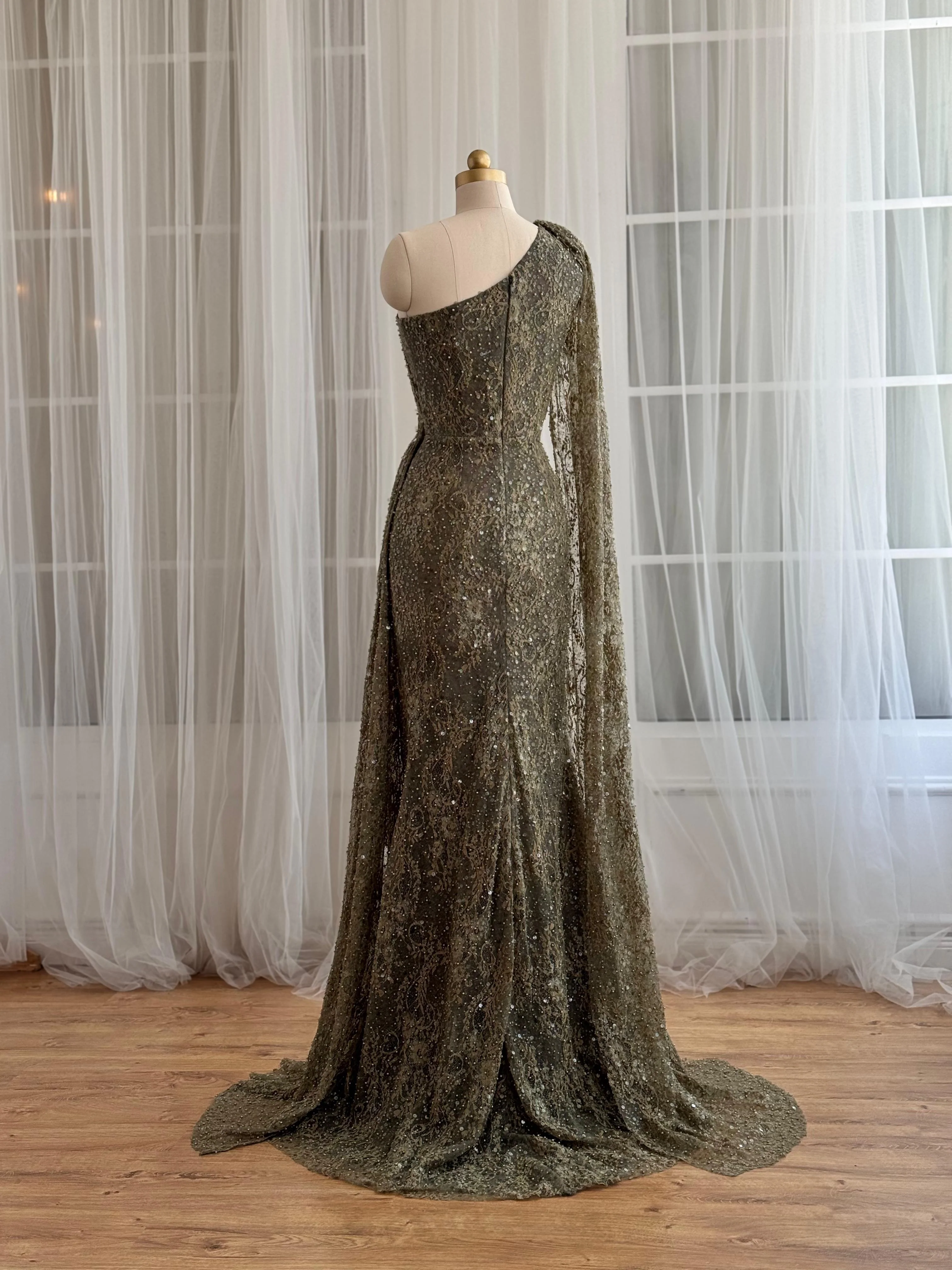 Olive Bosque Mermaid Dress - Image 3