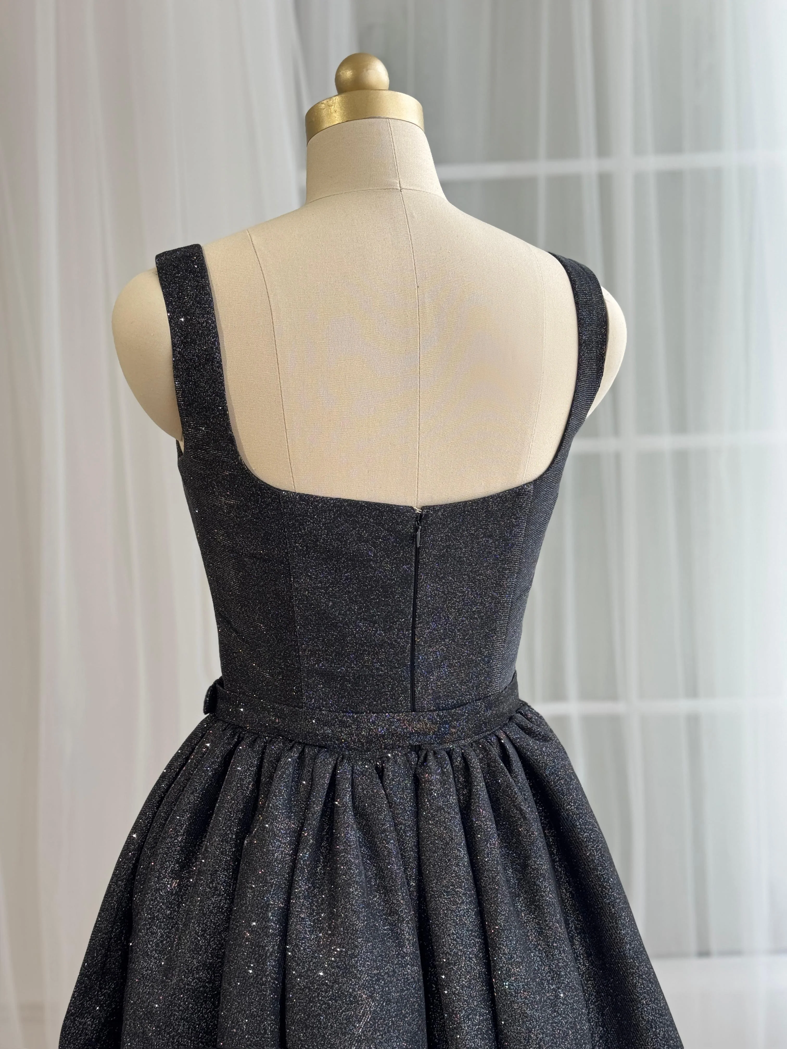 Onyx Shimmer Midi Dress - Image 3
