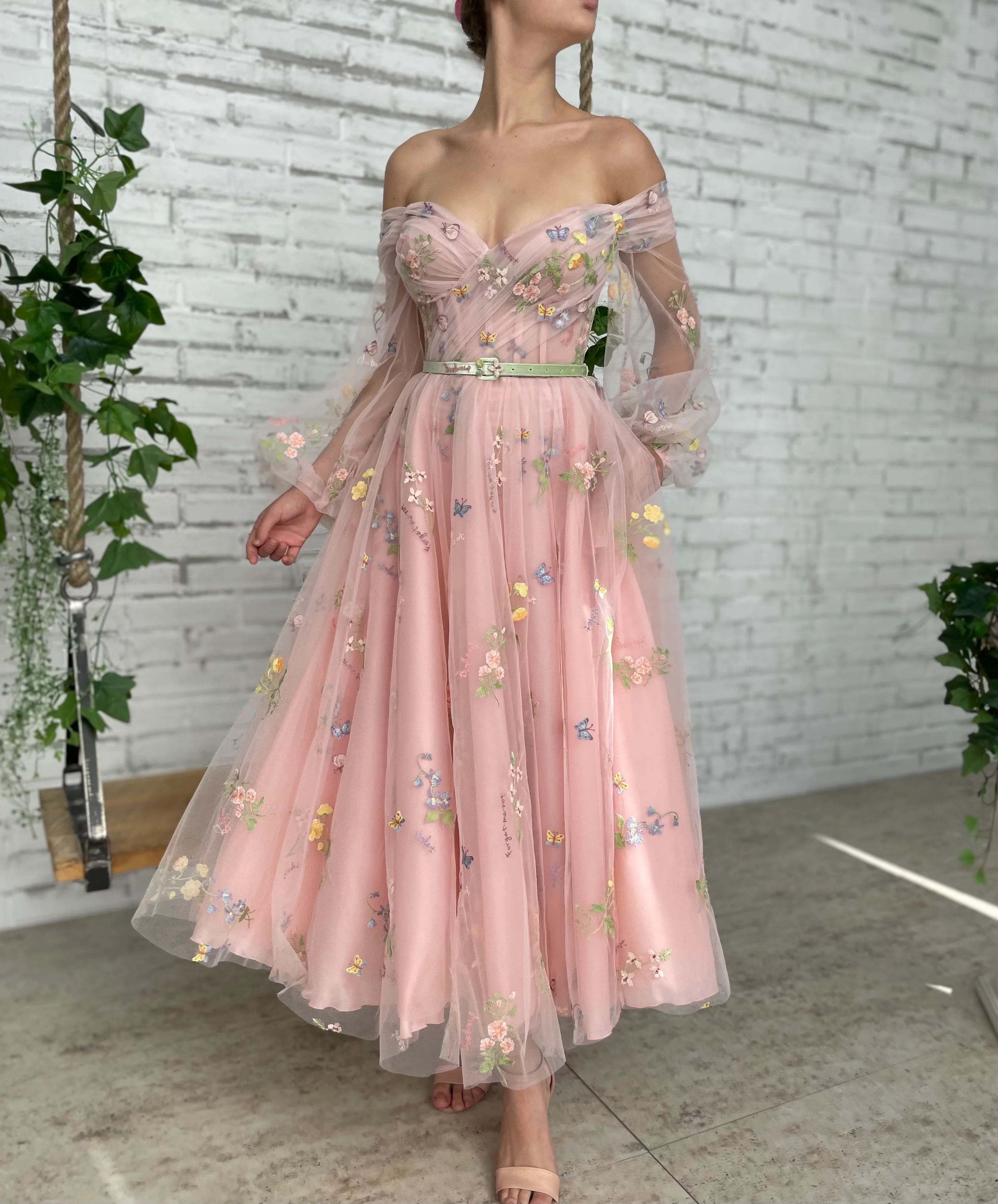 Pastel Castle Off the Shoulder Dress - Image 2