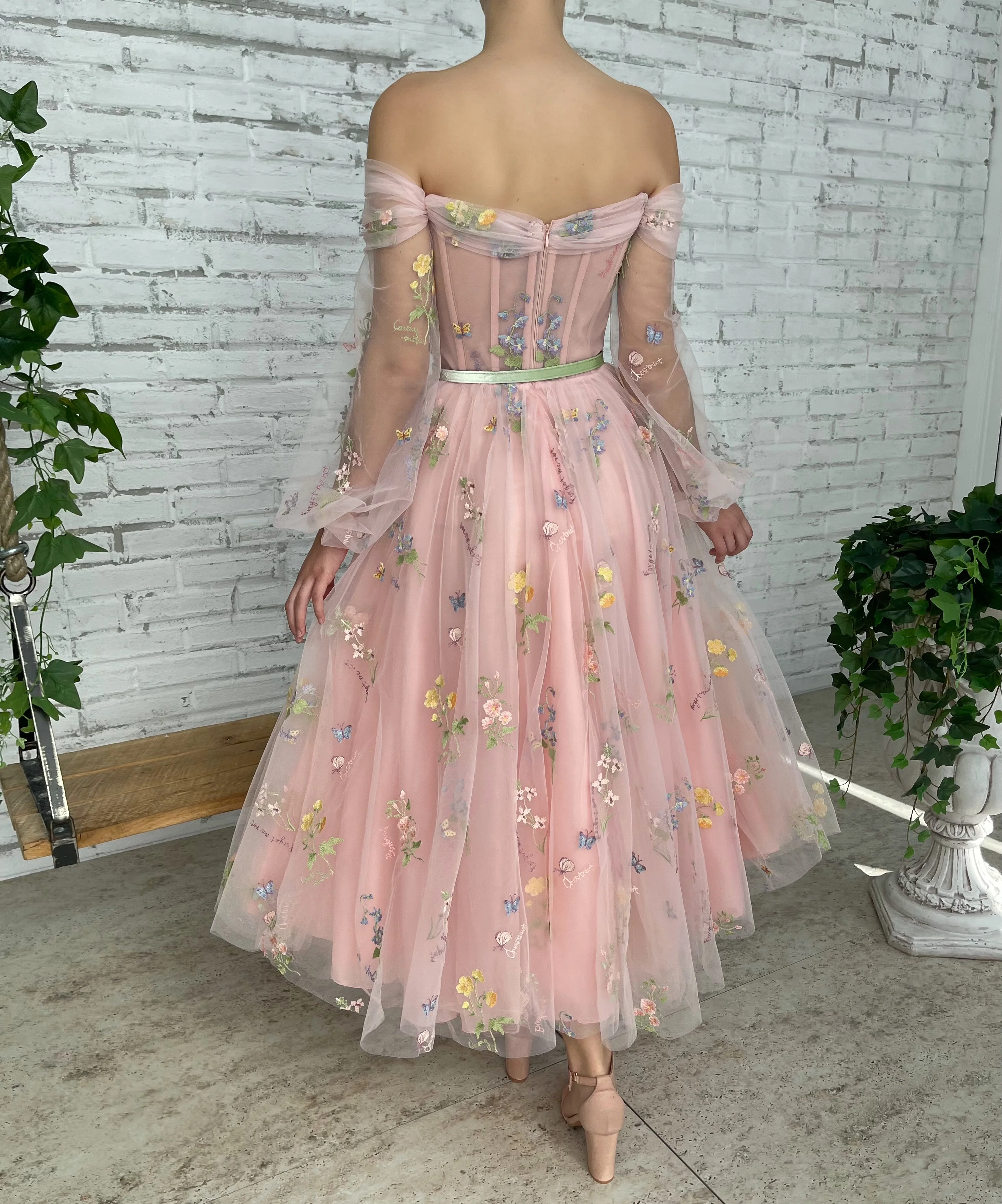 Pastel Castle Off the Shoulder Dress - Image 4