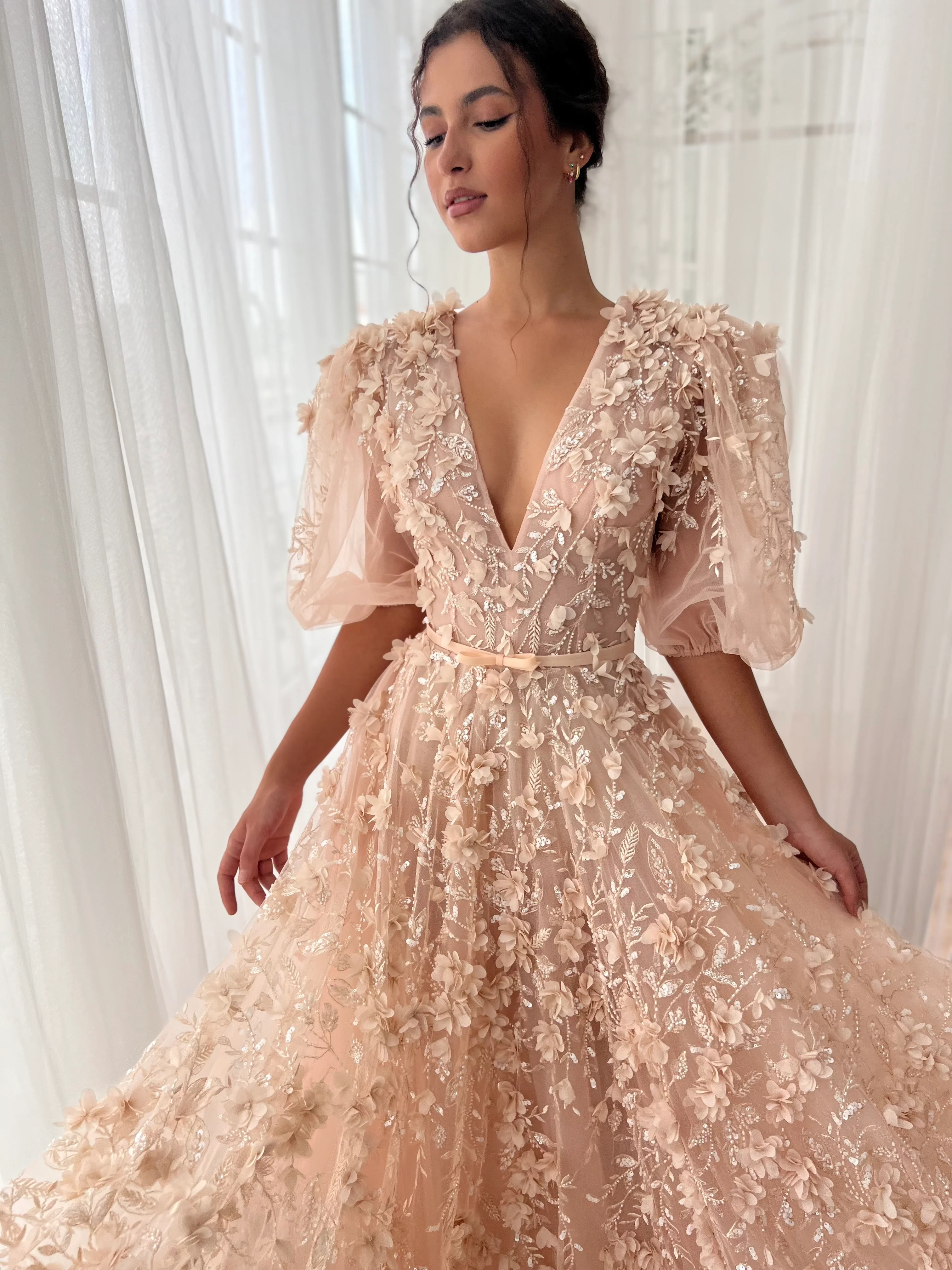 Peach Dreamscape Gown - Image 2