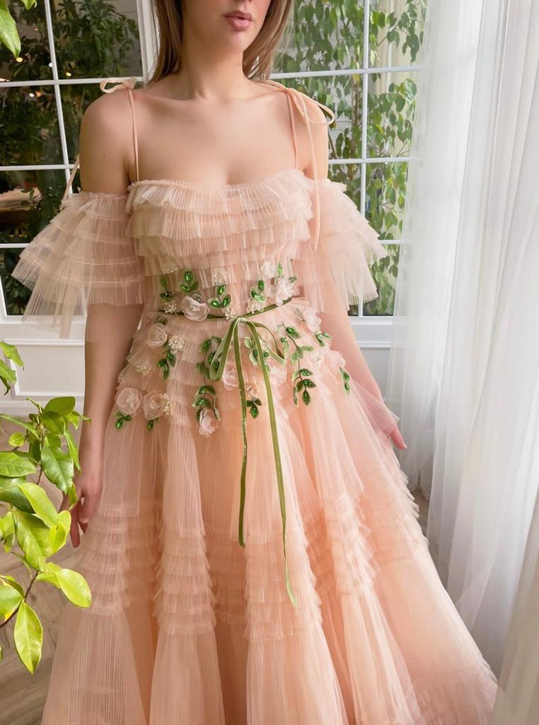 Peach Twilight Elegance Gown