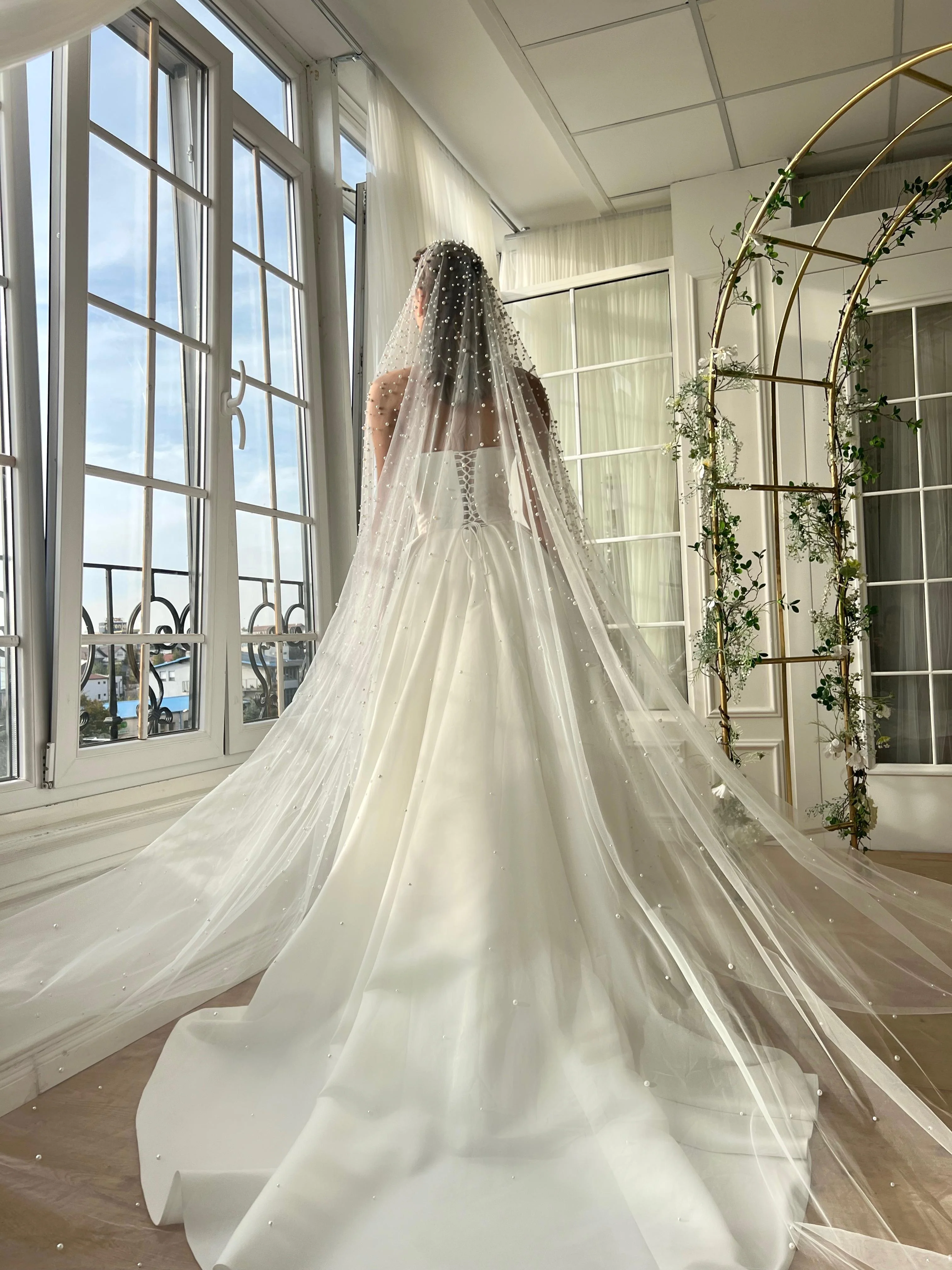 Pearl Veil Gown - Image 3