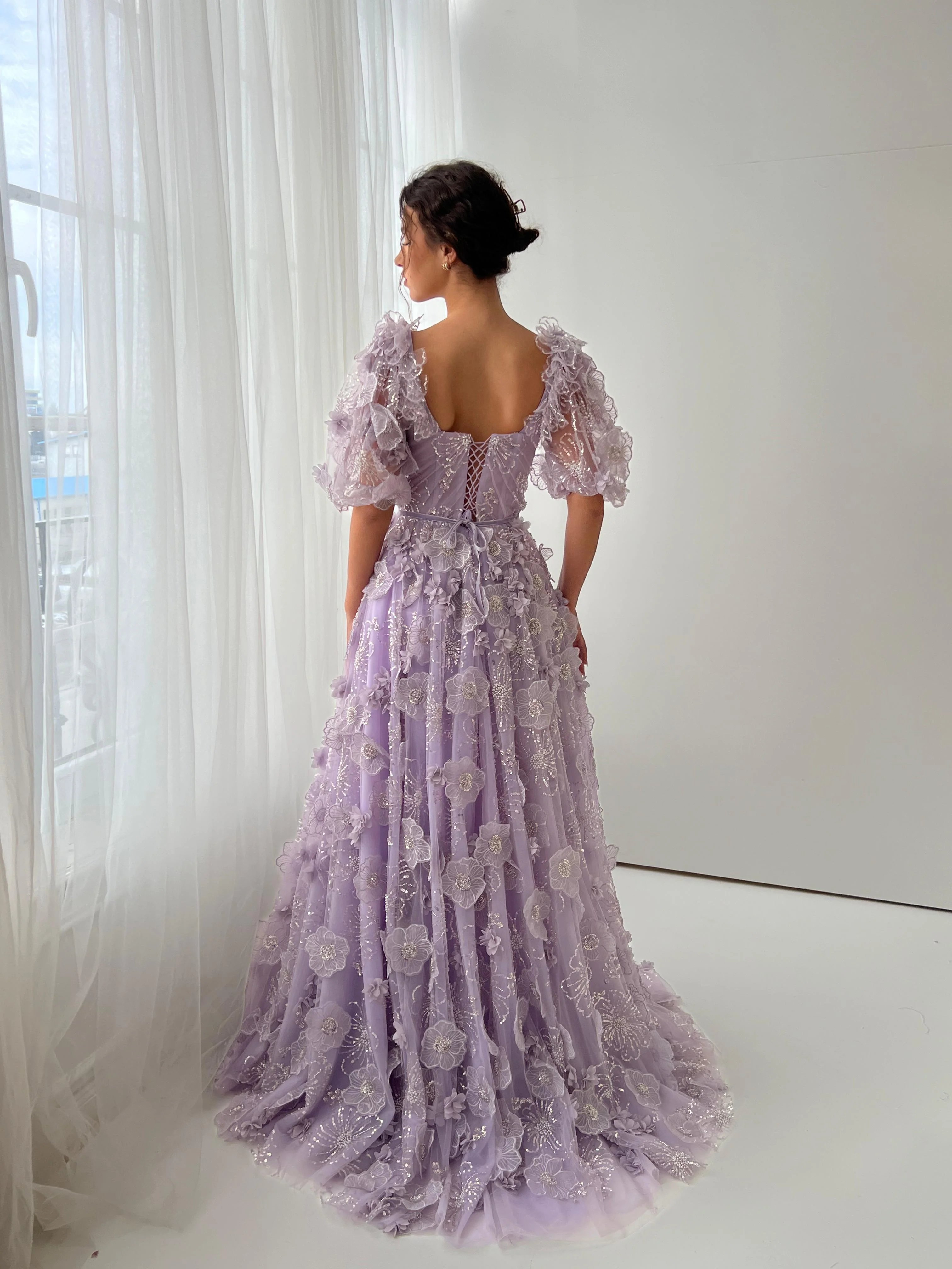 Periwinkle Magnolia Corset Gown - Image 3