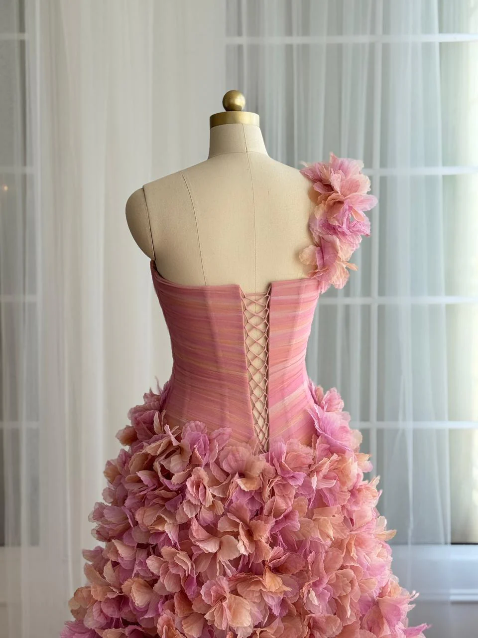 Pink Petals Falling Gown - Image 3