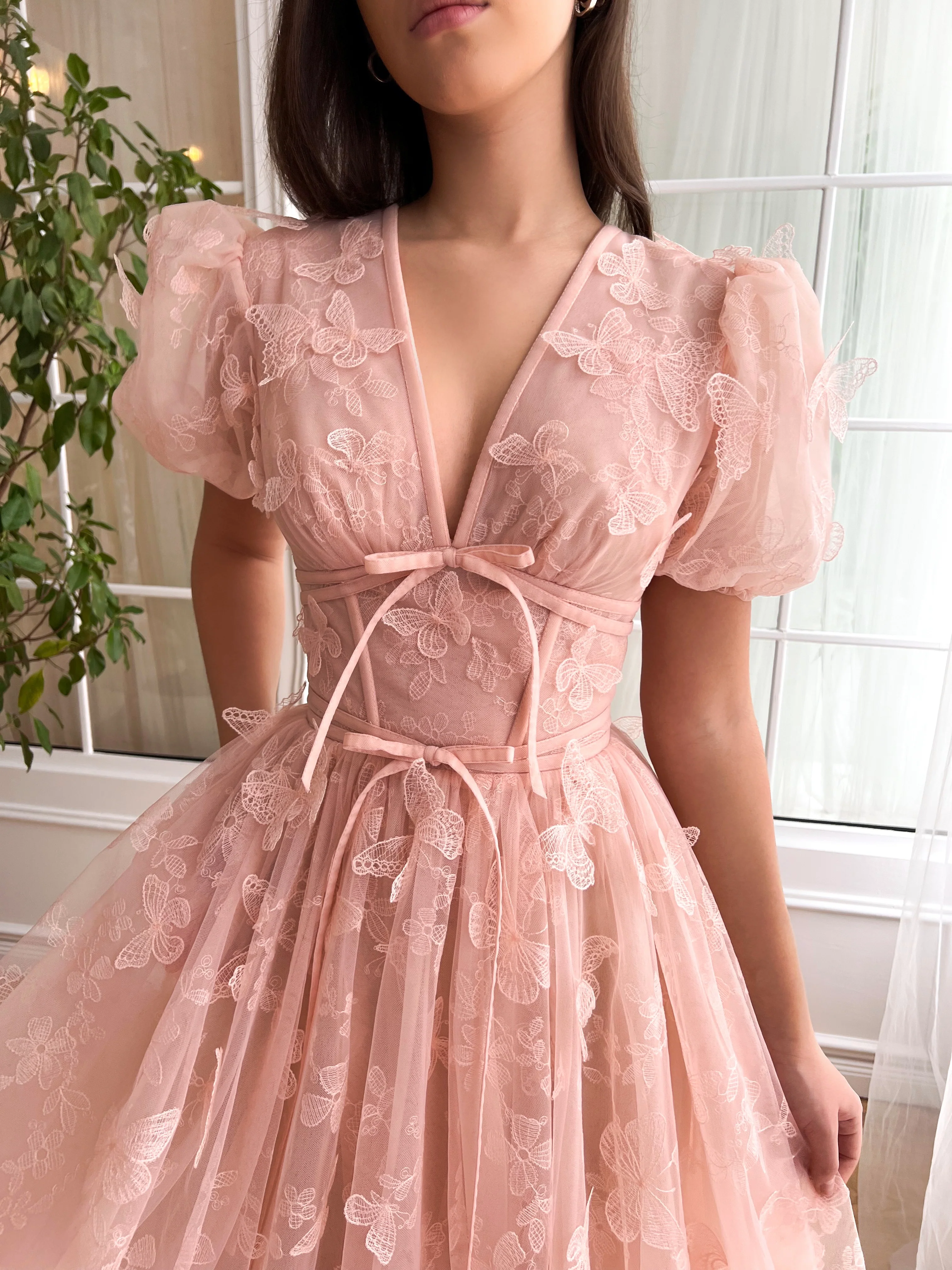 Rosette Papillon Midi Dress - Image 3
