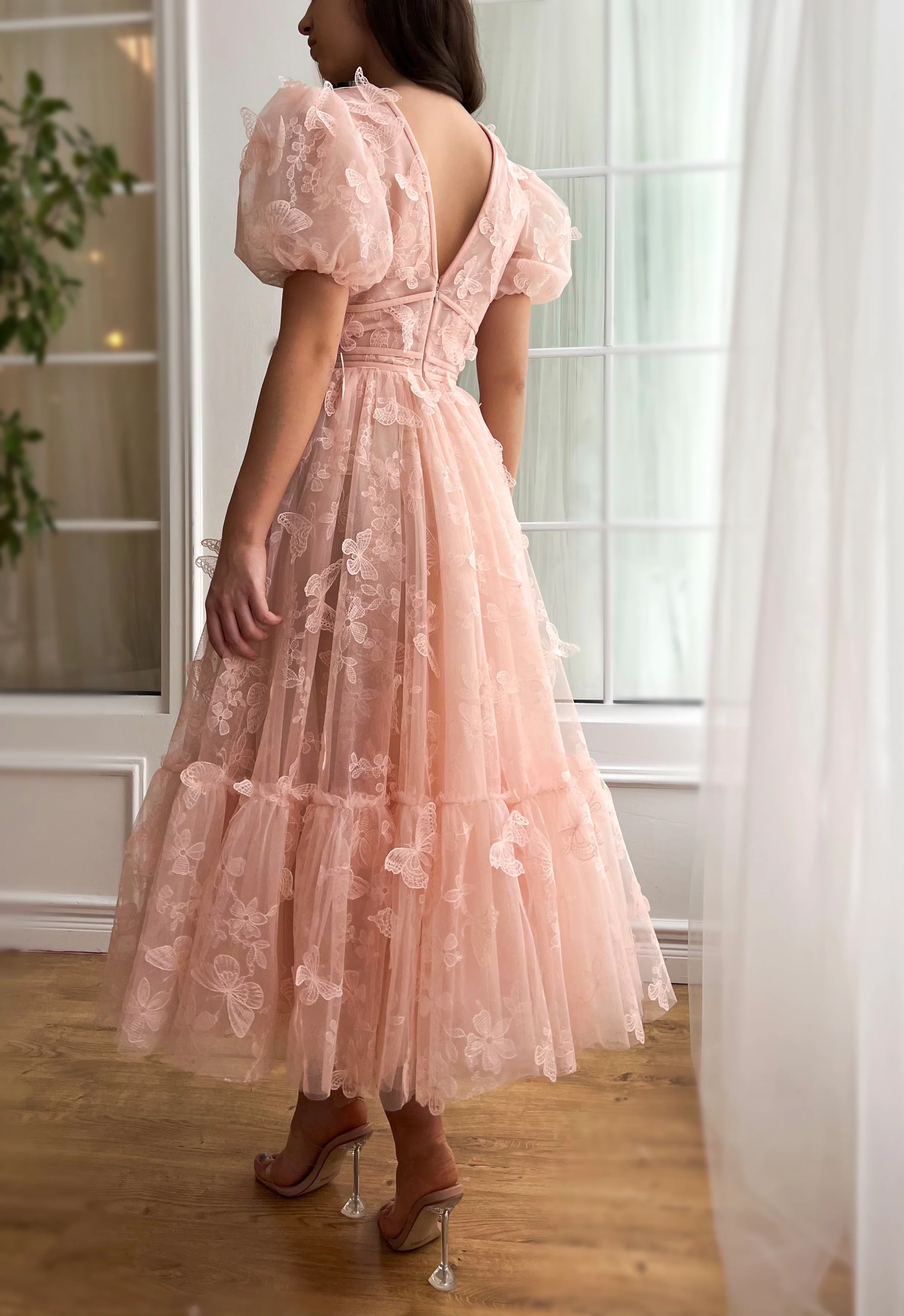 Rosette Papillon Midi Dress - Image 5
