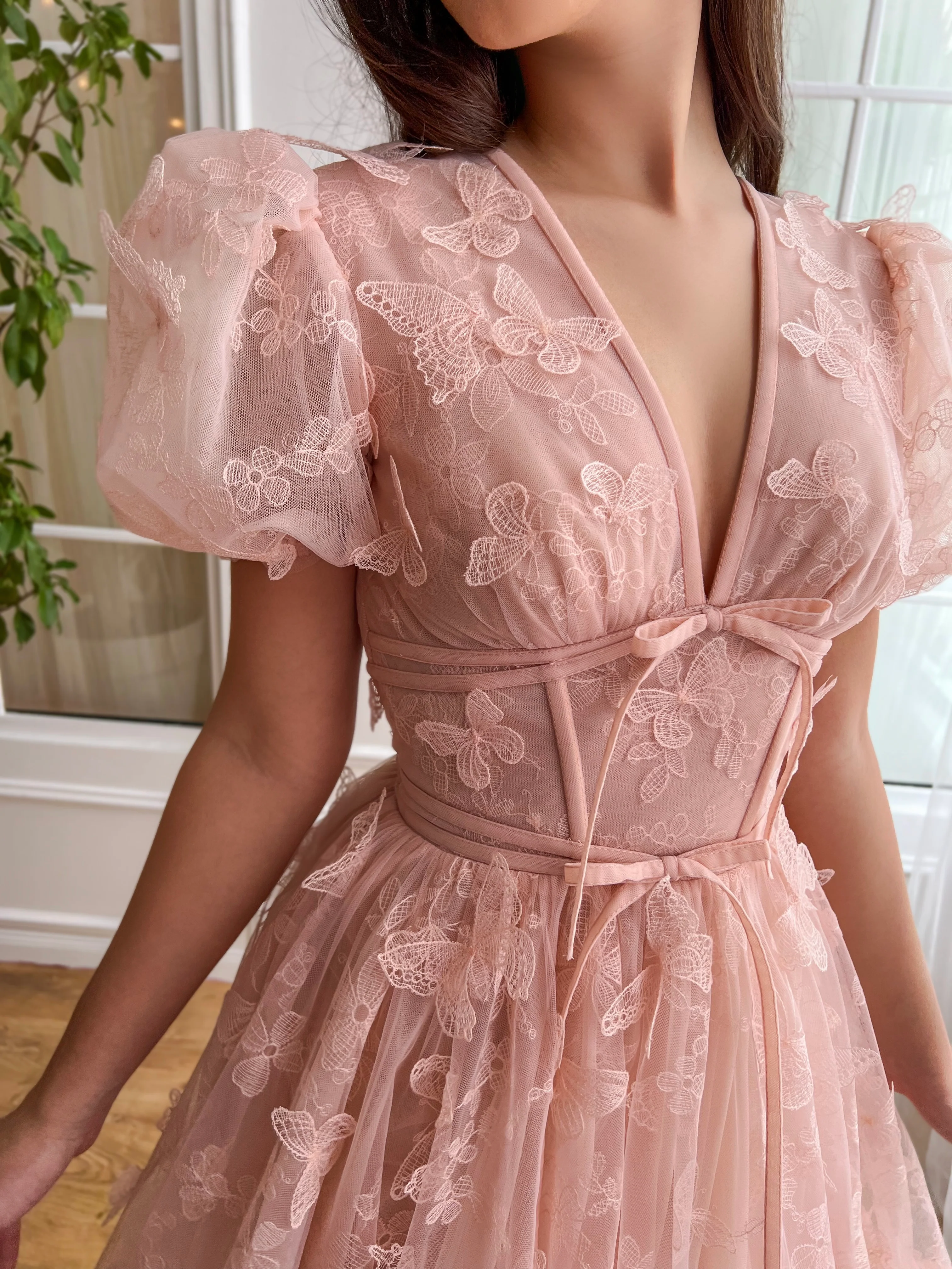 Rosette Papillon Midi Dress - Image 6