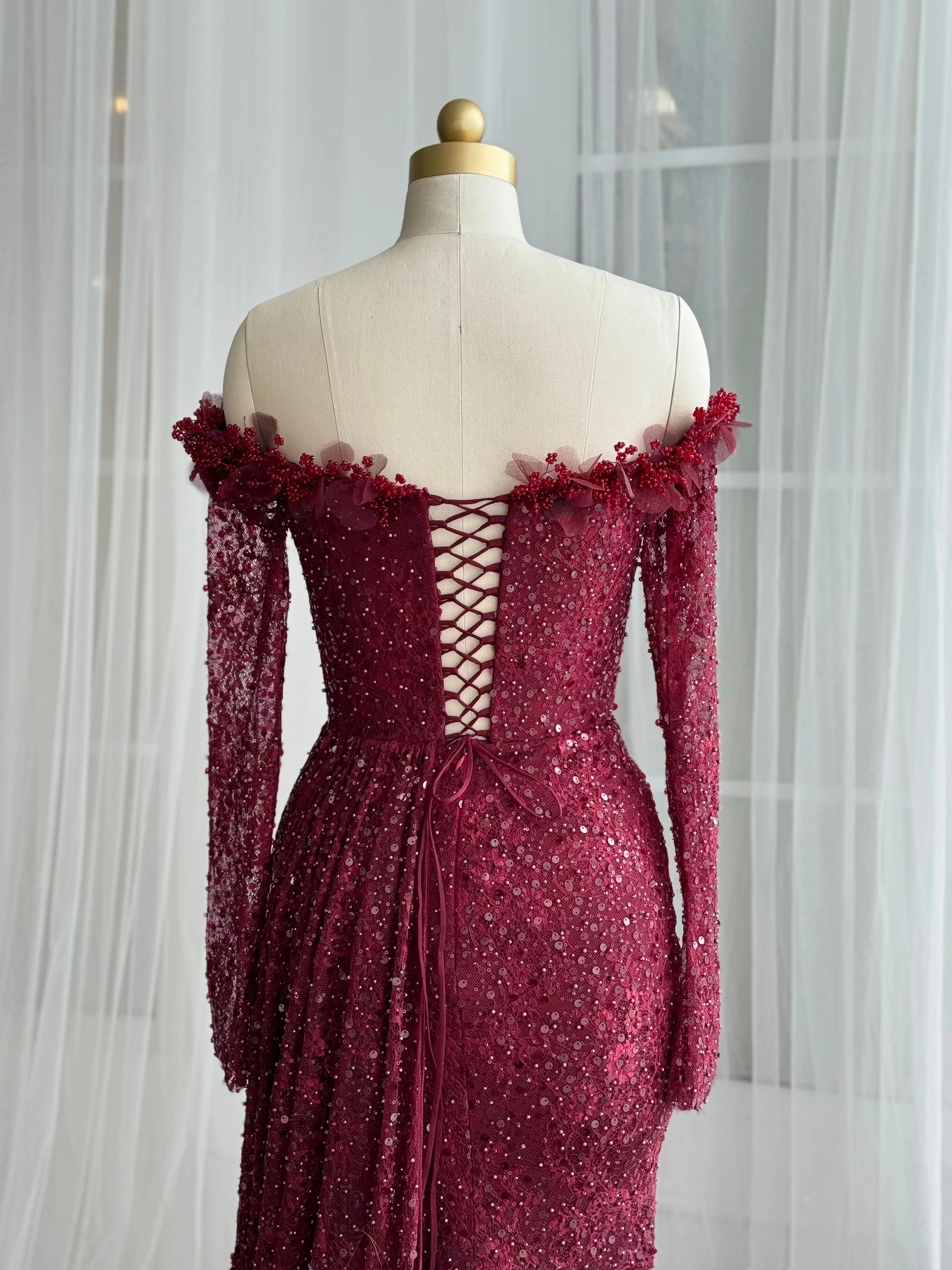 Rosewood Mosaic Mermaid Dress - Image 4