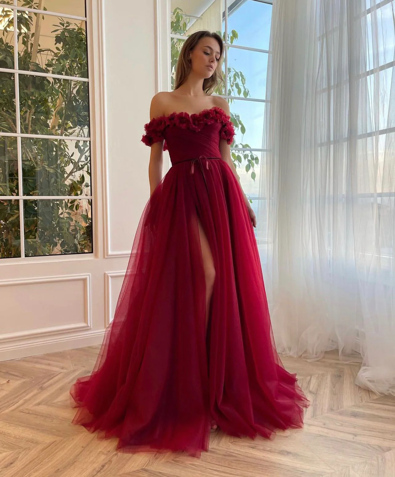 Royal Crimson Cherry Gown