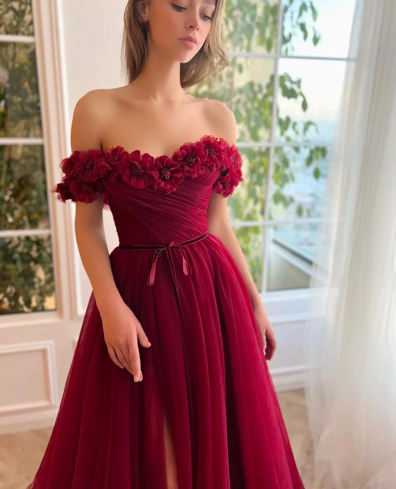 Royal Crimson Cherry Gown - Image 2