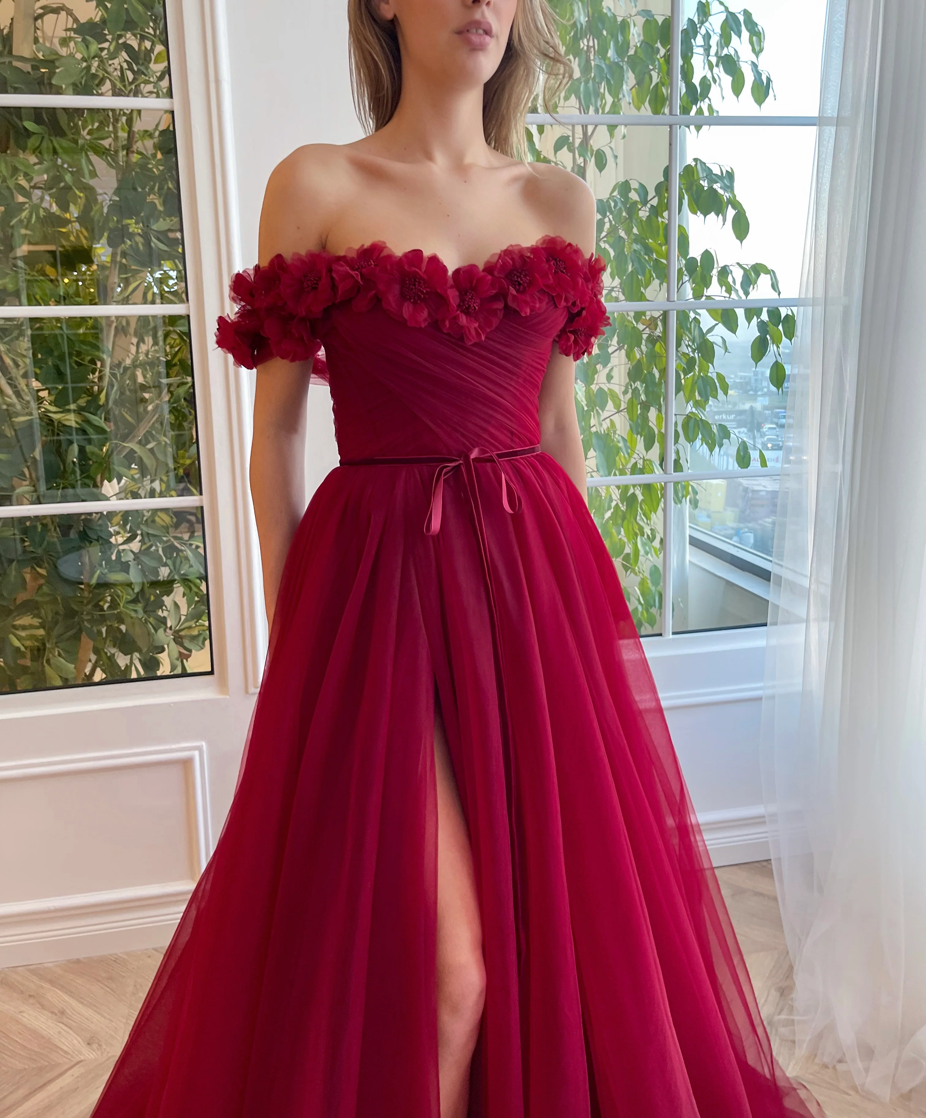 Royal Crimson Cherry Gown - Image 3