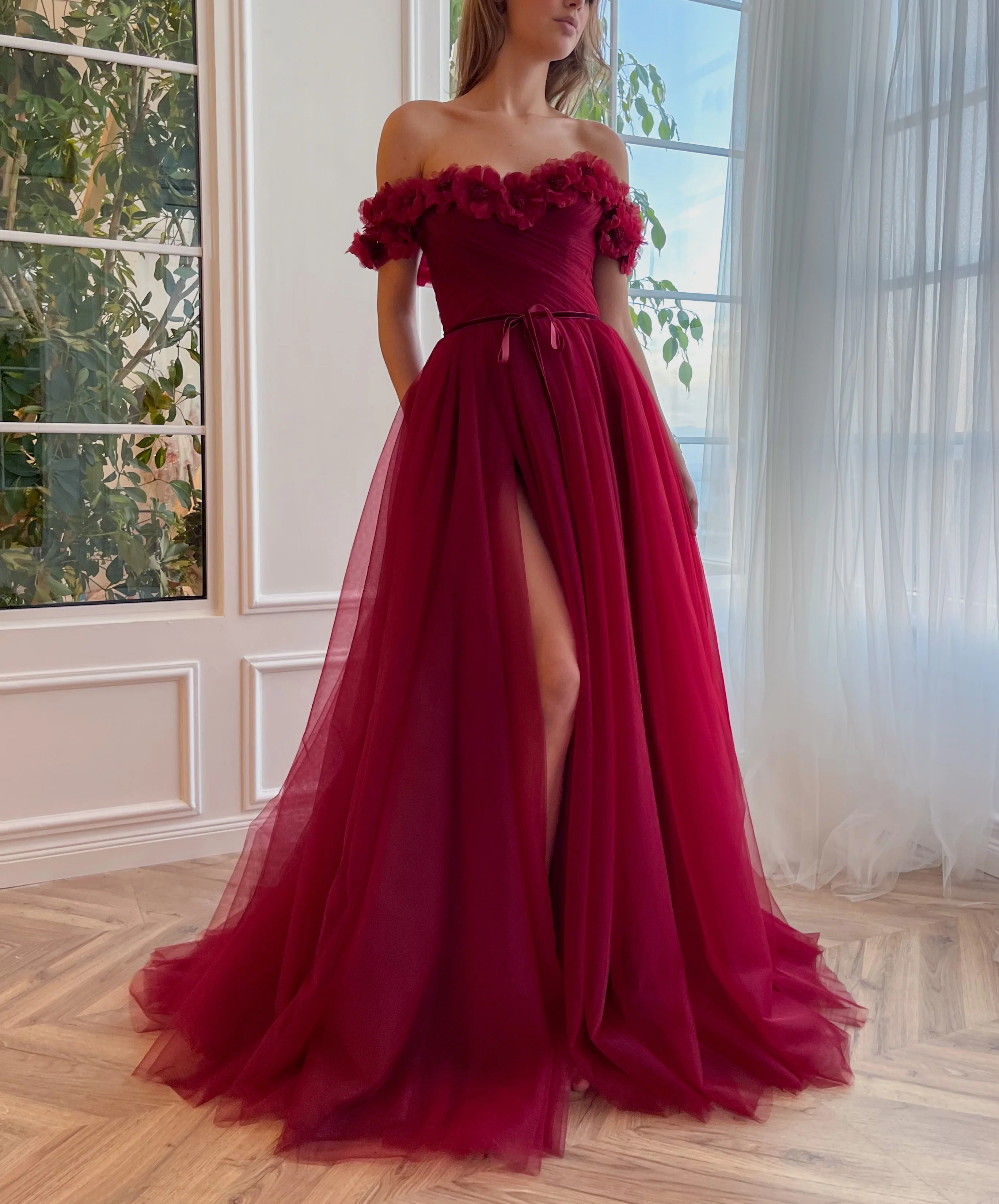 Royal Crimson Cherry Gown - Image 4