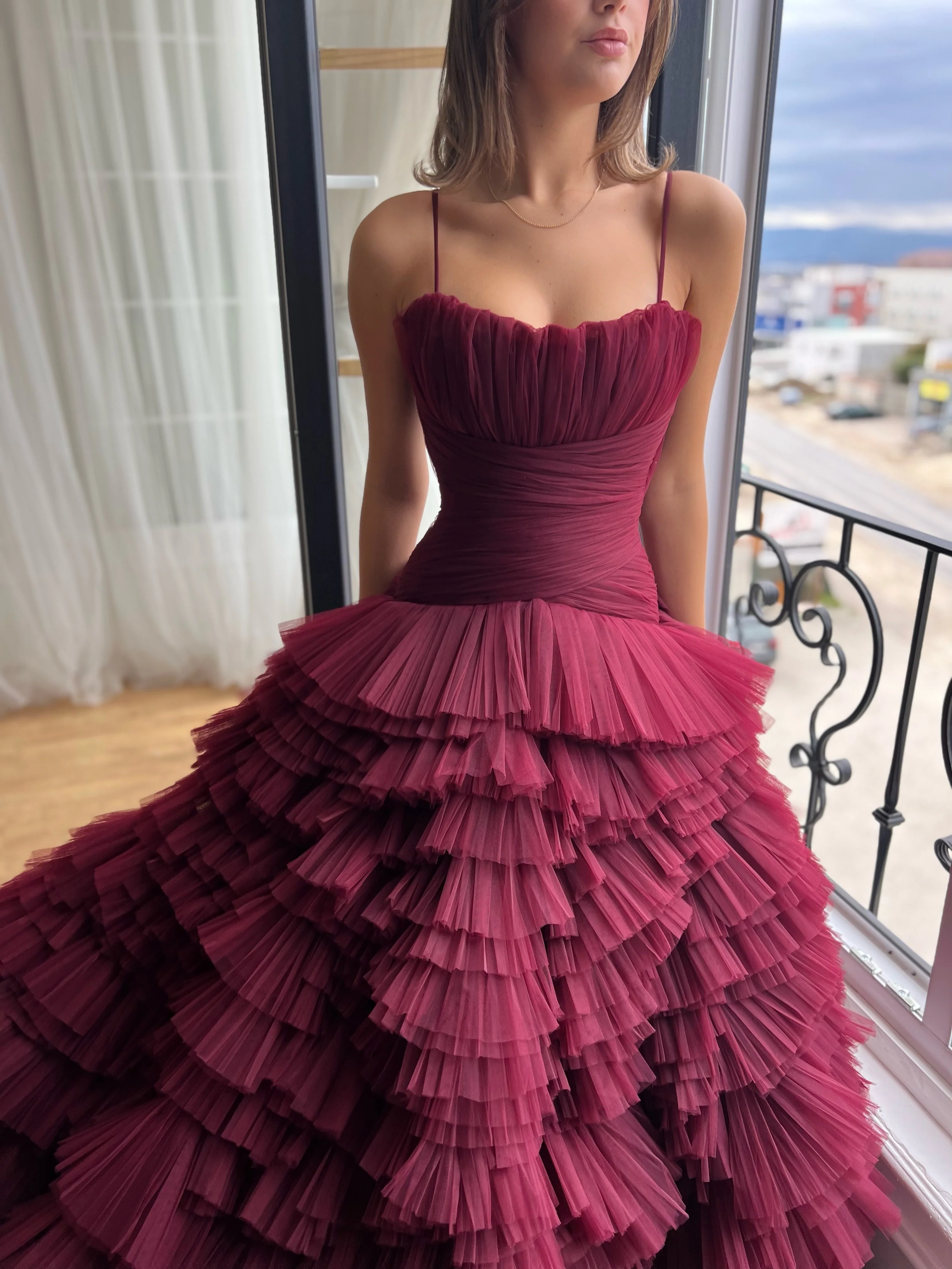 Ruby Ruffle Gown - Image 2