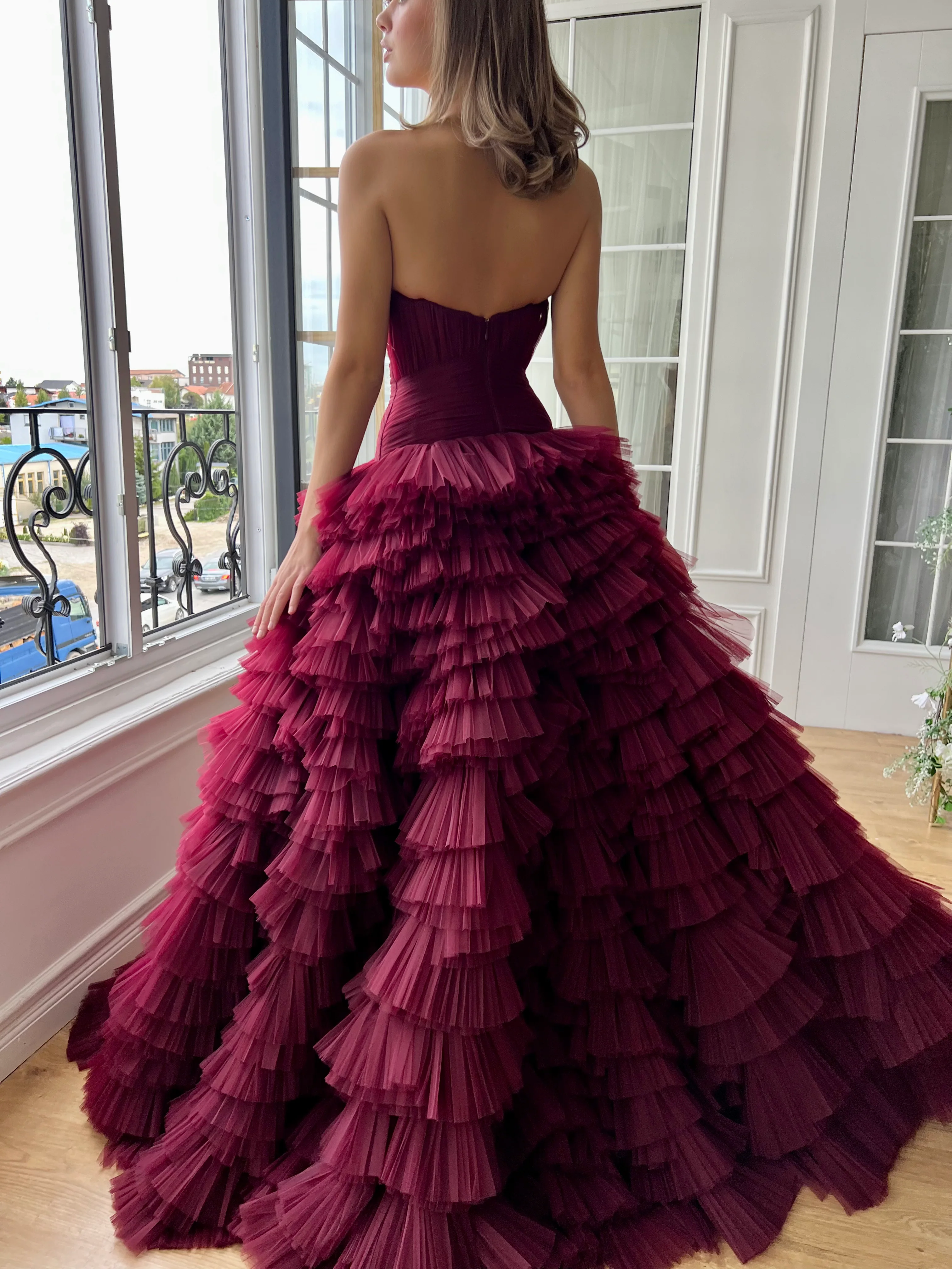 Ruby Ruffle Gown - Image 3