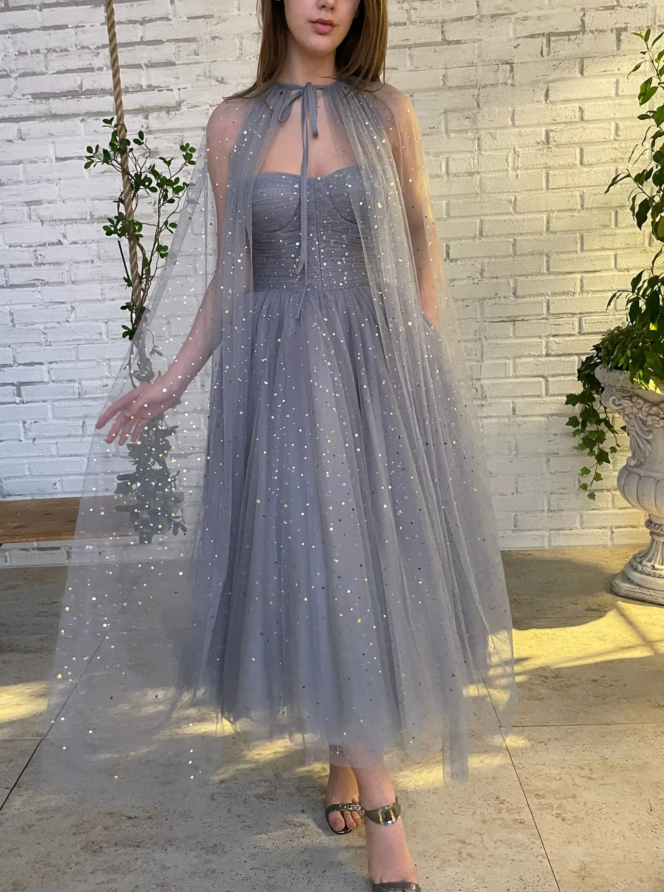 Sable Star Capelet Dress - Image 2