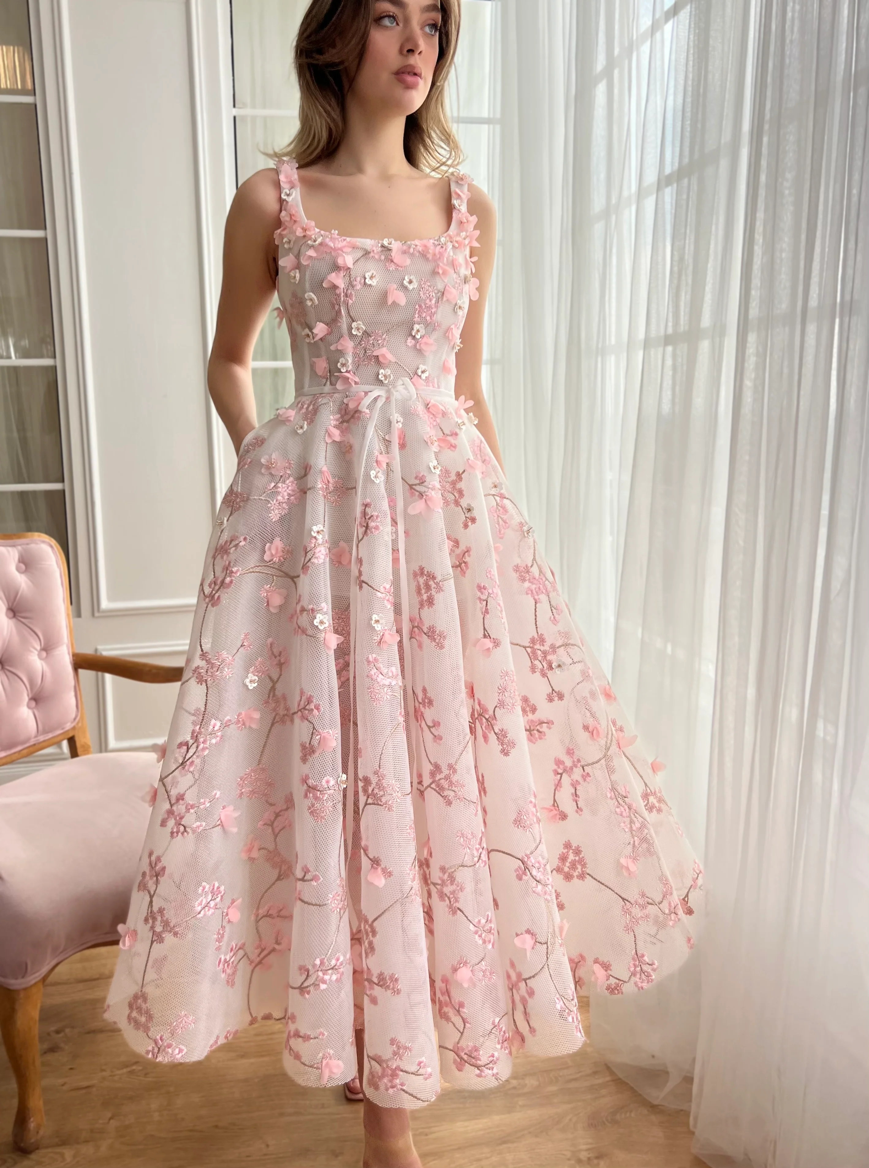 Sakura Blooms Midi Dress - Image 2