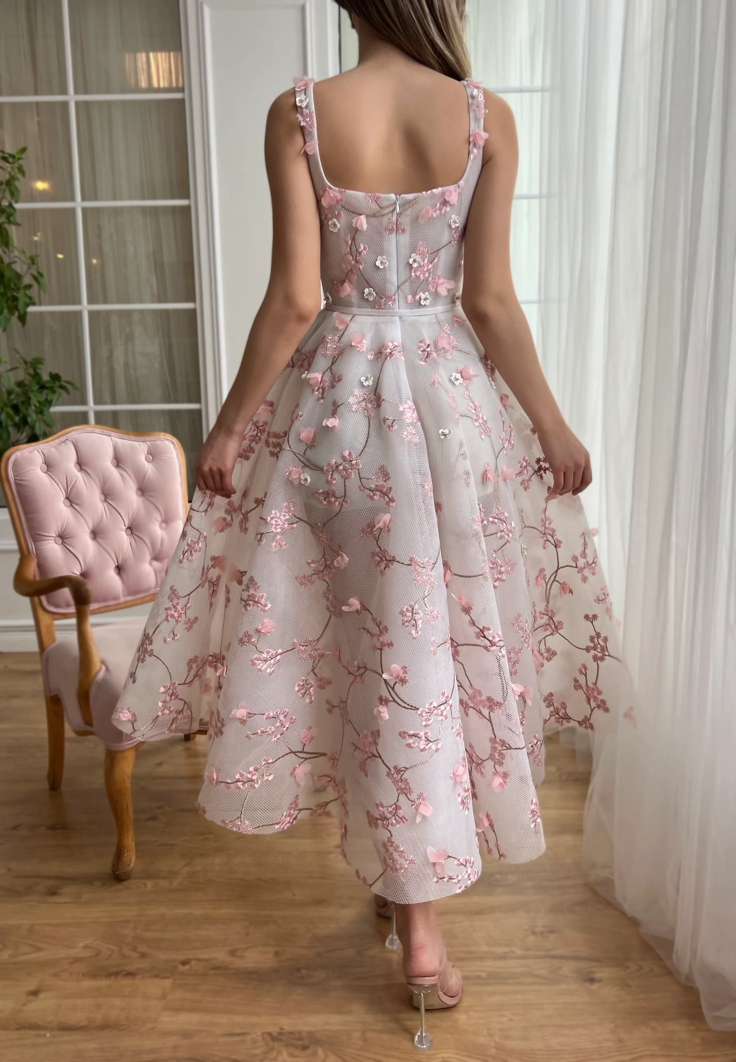 Sakura Blooms Midi Dress - Image 6