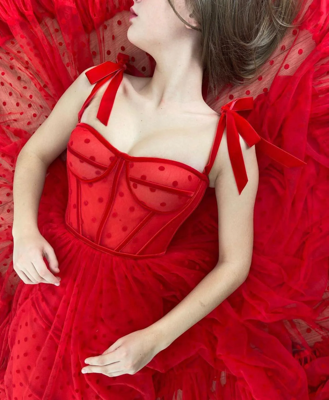 Scarlet Dotted Dress - Image 5