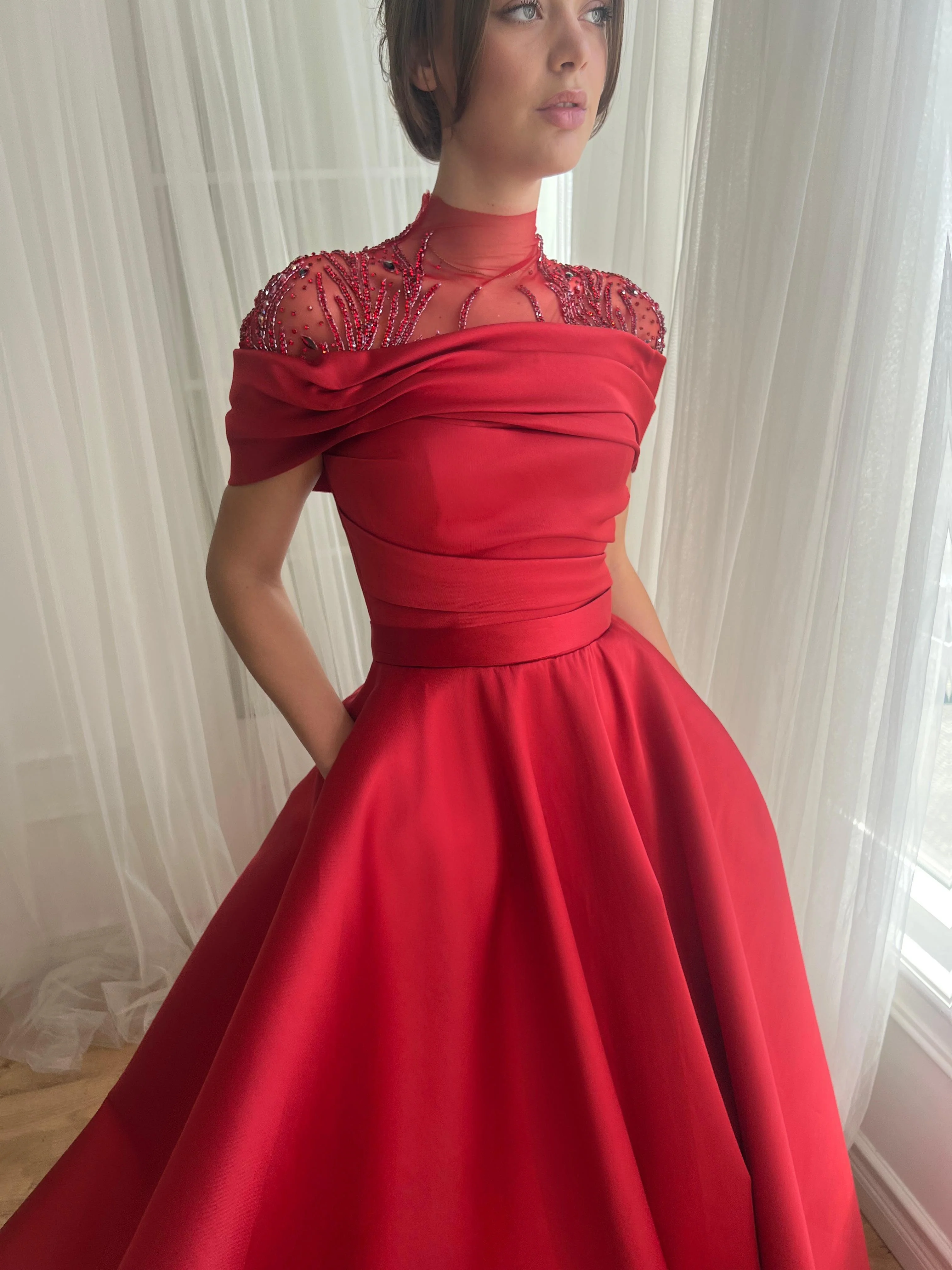 Scarlet Gala Gown - Image 2