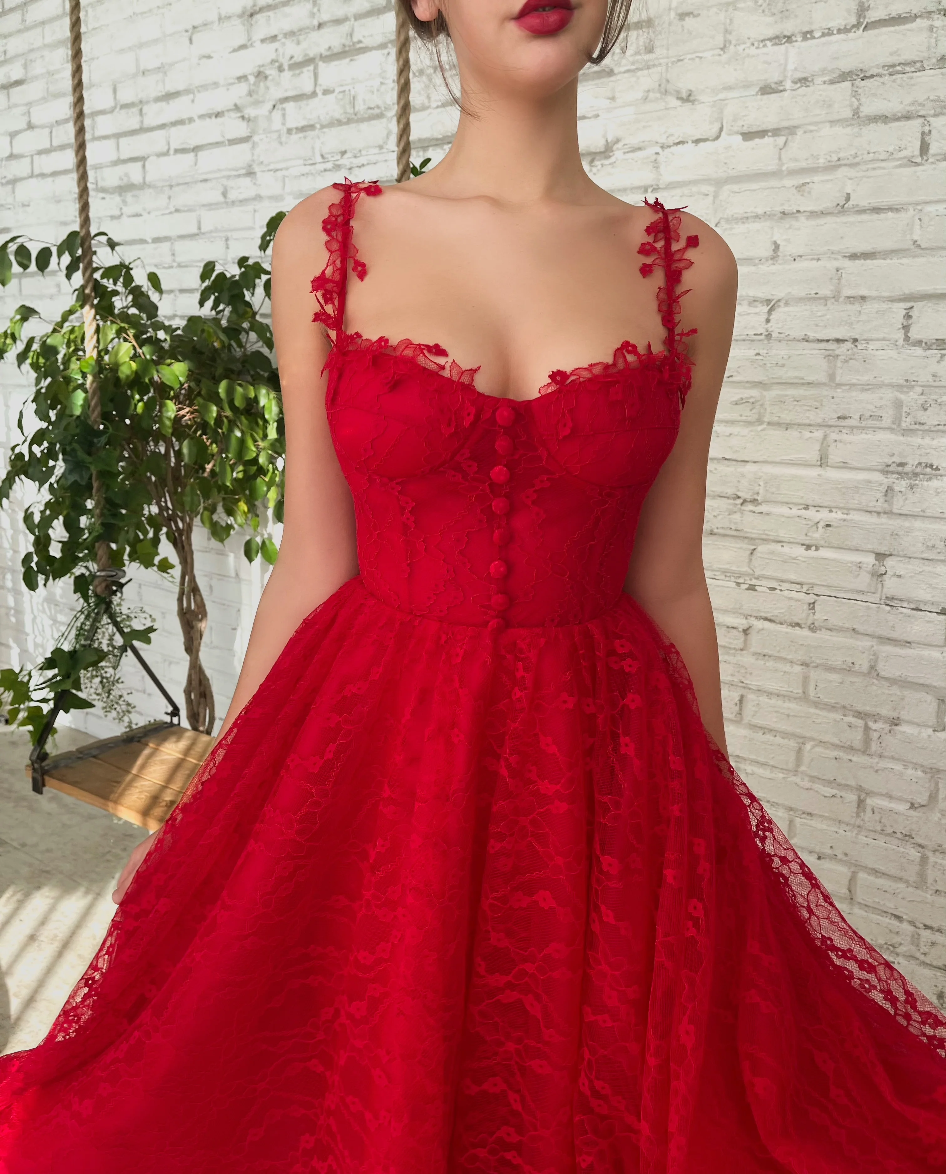 Scarlet Rose Garden Gown - Image 4
