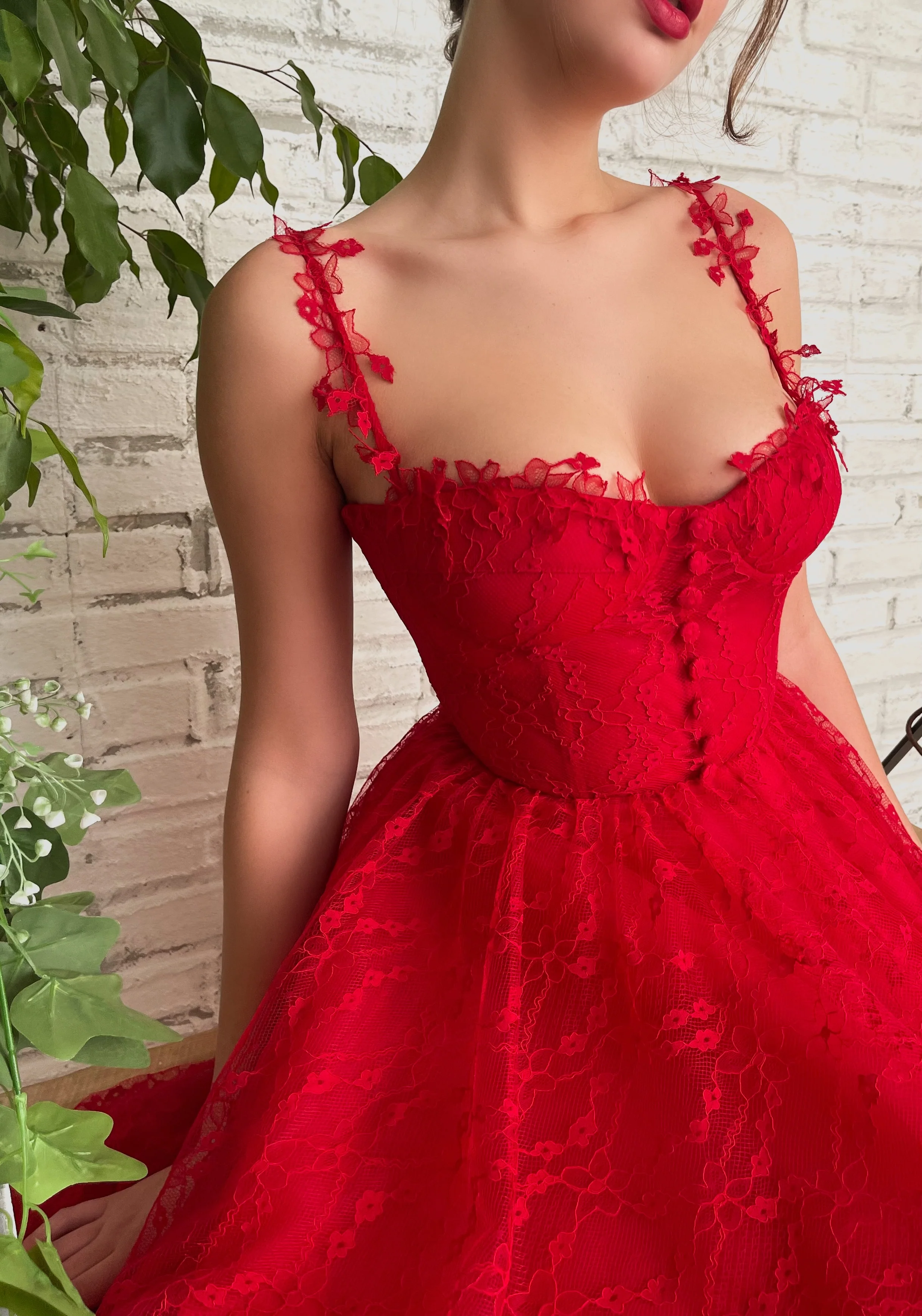 Scarlet Rose Garden Gown - Image 5